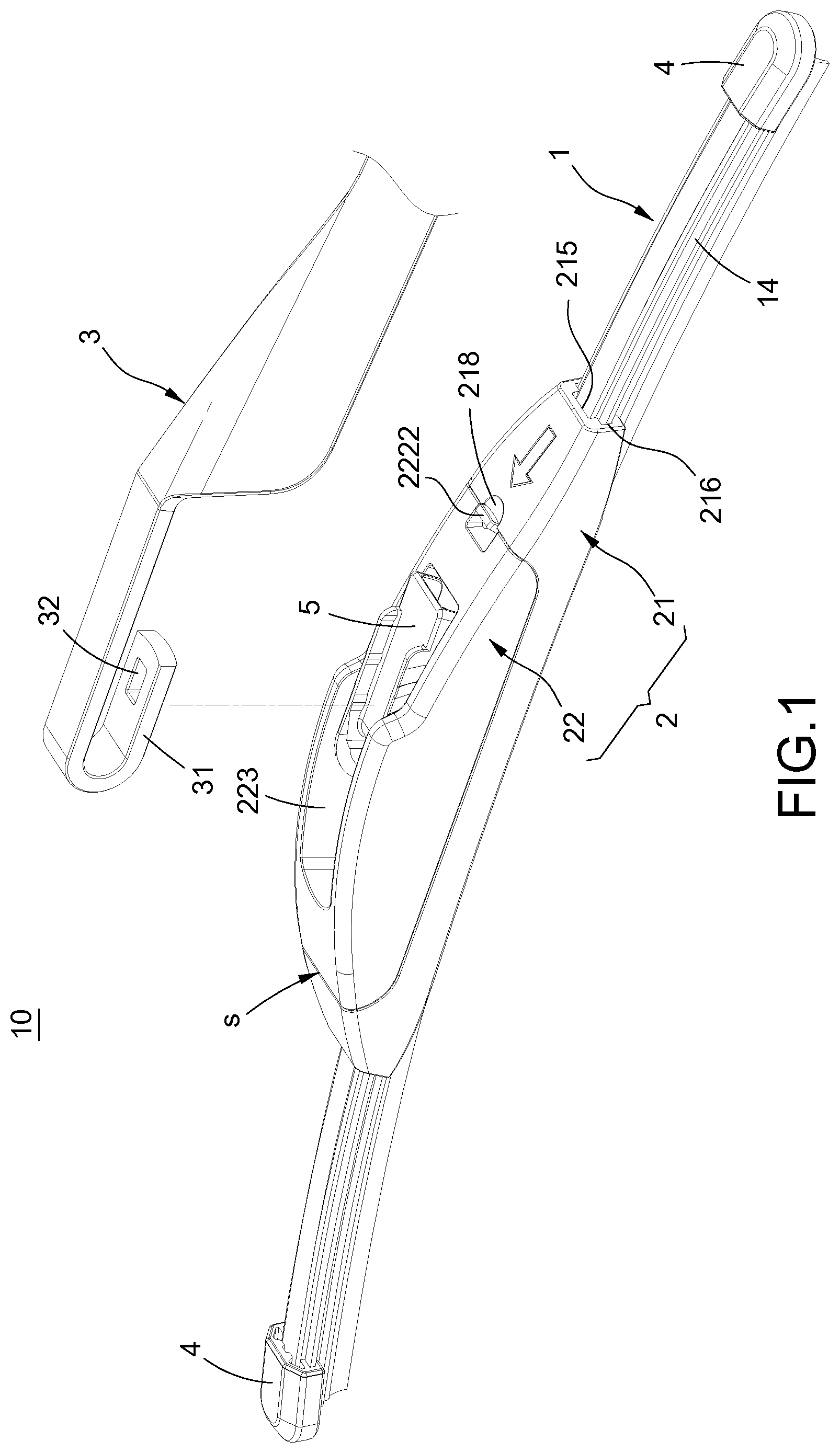 Patent US12497002 Figure 1 – Boneless wiper structure