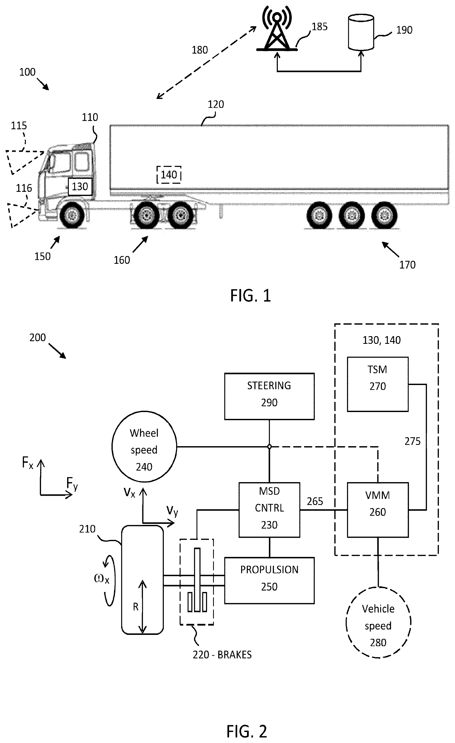 Patent US12497006 — Robust actuator control methods for heavy-duty vehicle motion management — Figure 1