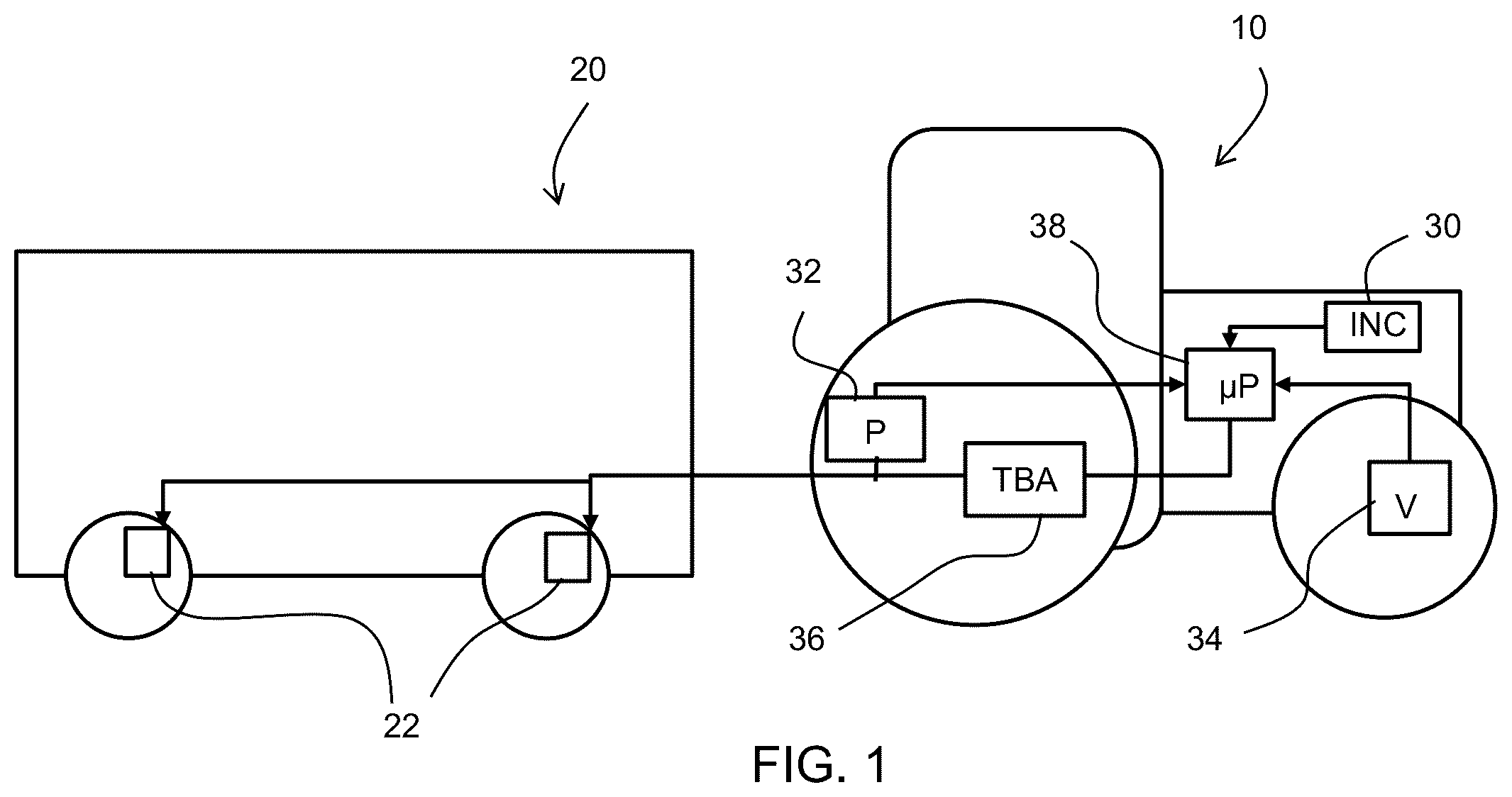 Patent US12497016 Figure 1 – Trailer brake temperature estimation