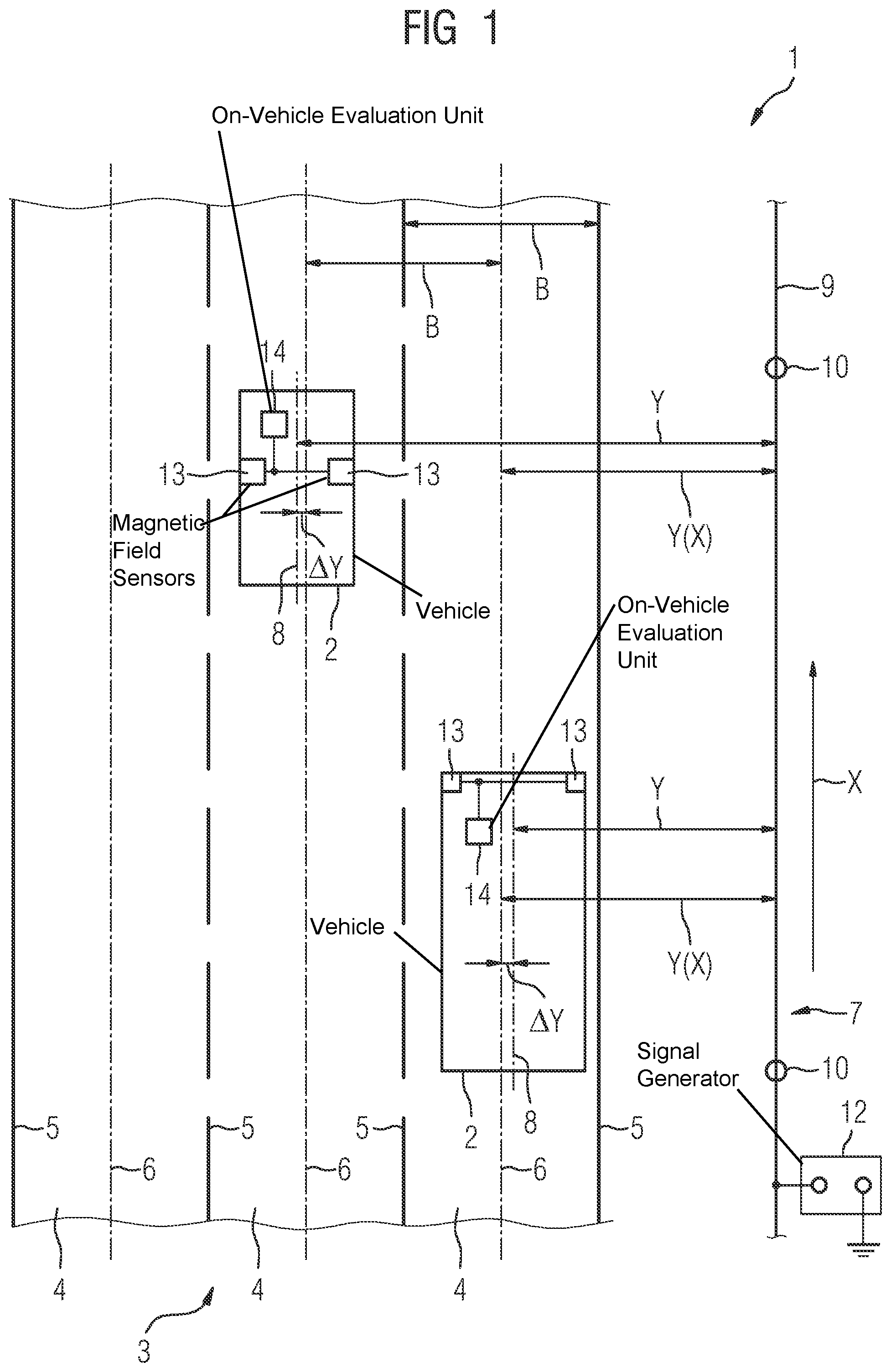 Patent US12497038 — Assistance system for a road vehicle — Figure 1