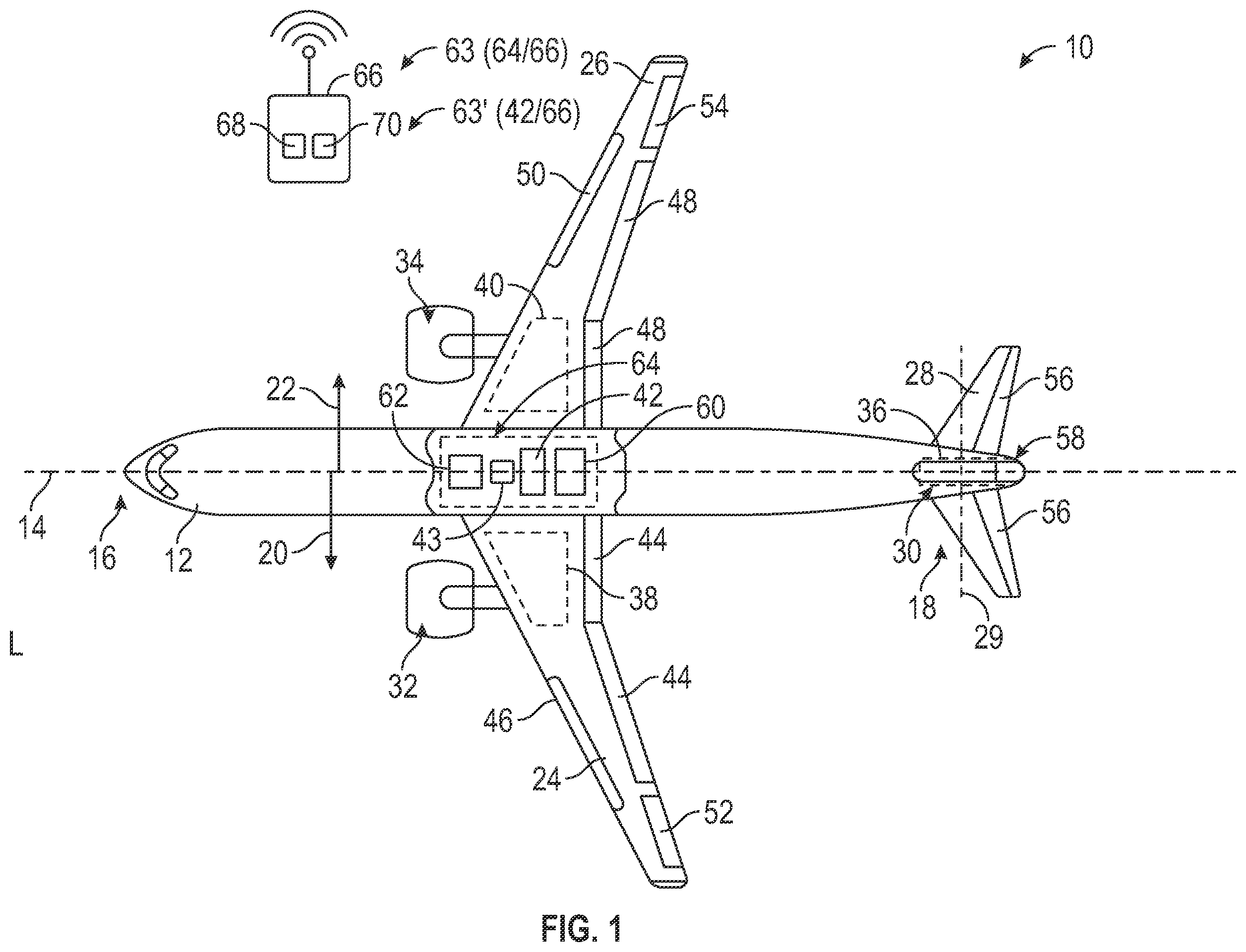 Patent US12497194 — Aircraft monitoring system — Figure 1