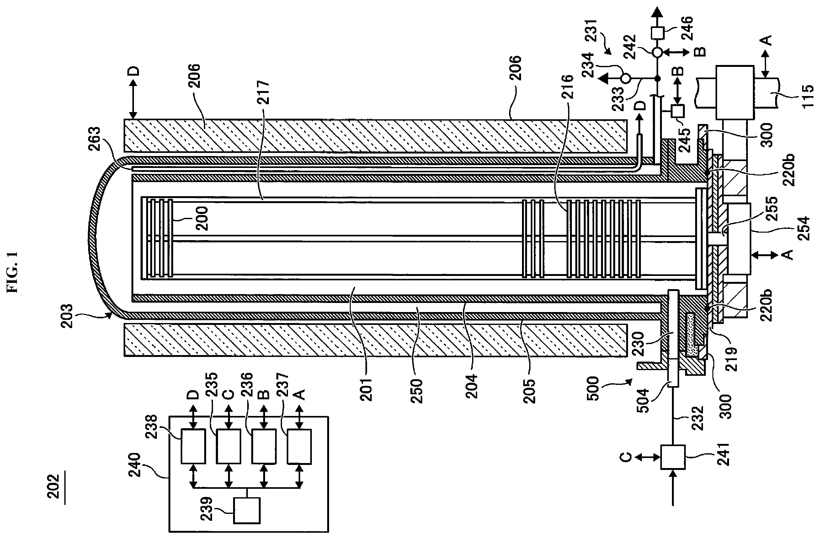 Patent US12497696 — Gas supply structure and substrate processing apparatus — Figure 1