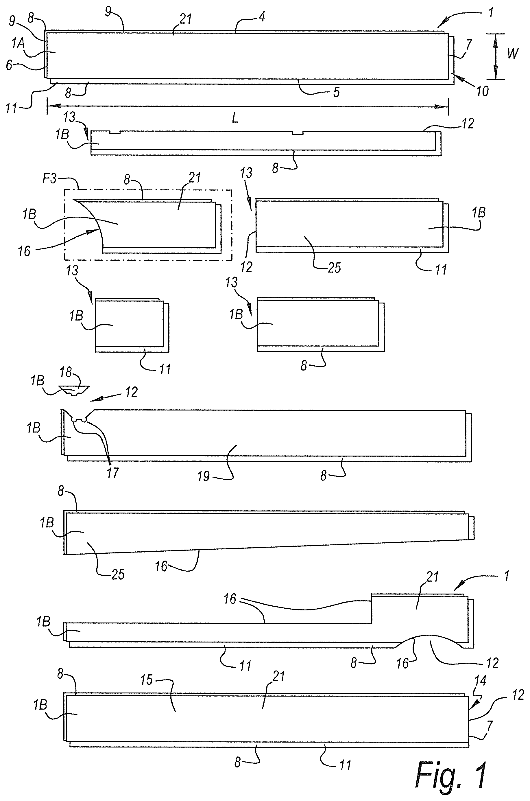 Patent US12497783 — Method for composing a set of floor panels — Figure 1