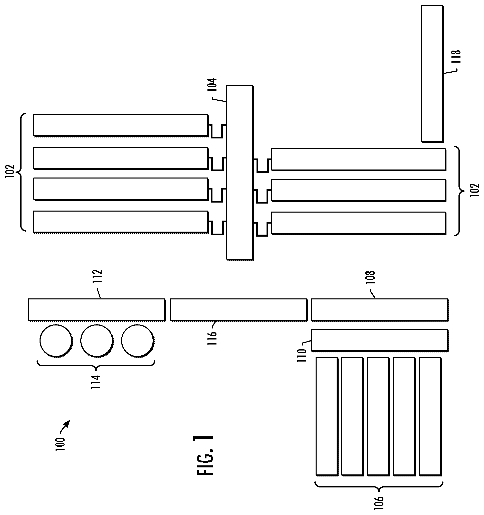Patent US12497879 — Power sources and transmission networks for auxiliary equipment onboard hydraulic fracturing units and associated methods — Figure 1