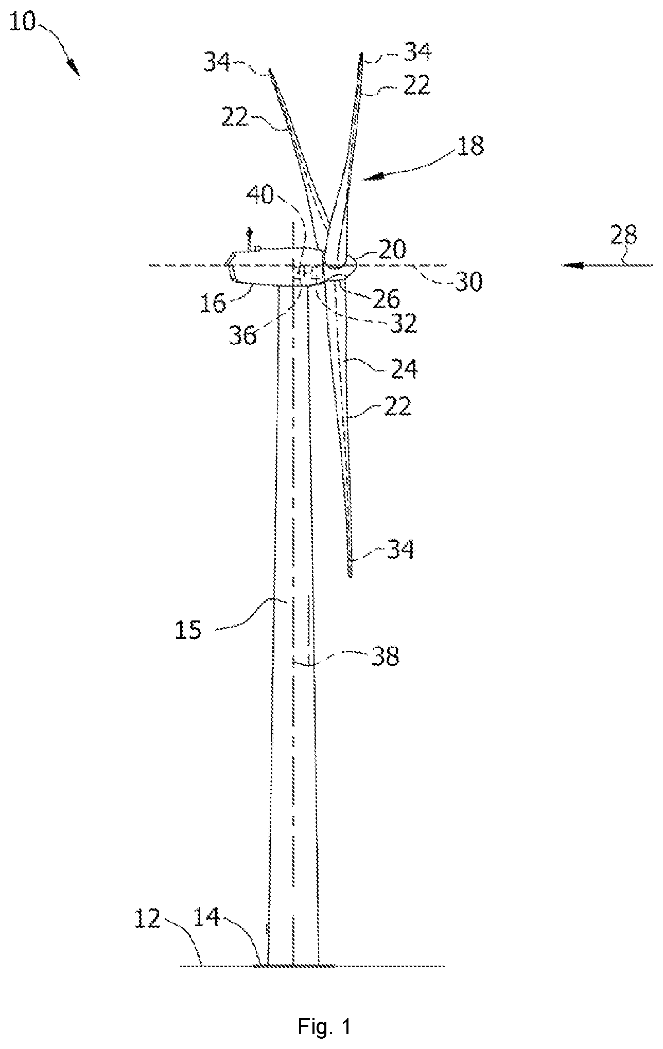 Patent US12497951 Figure 1 – Cabins and methods for wind turbine maintenance