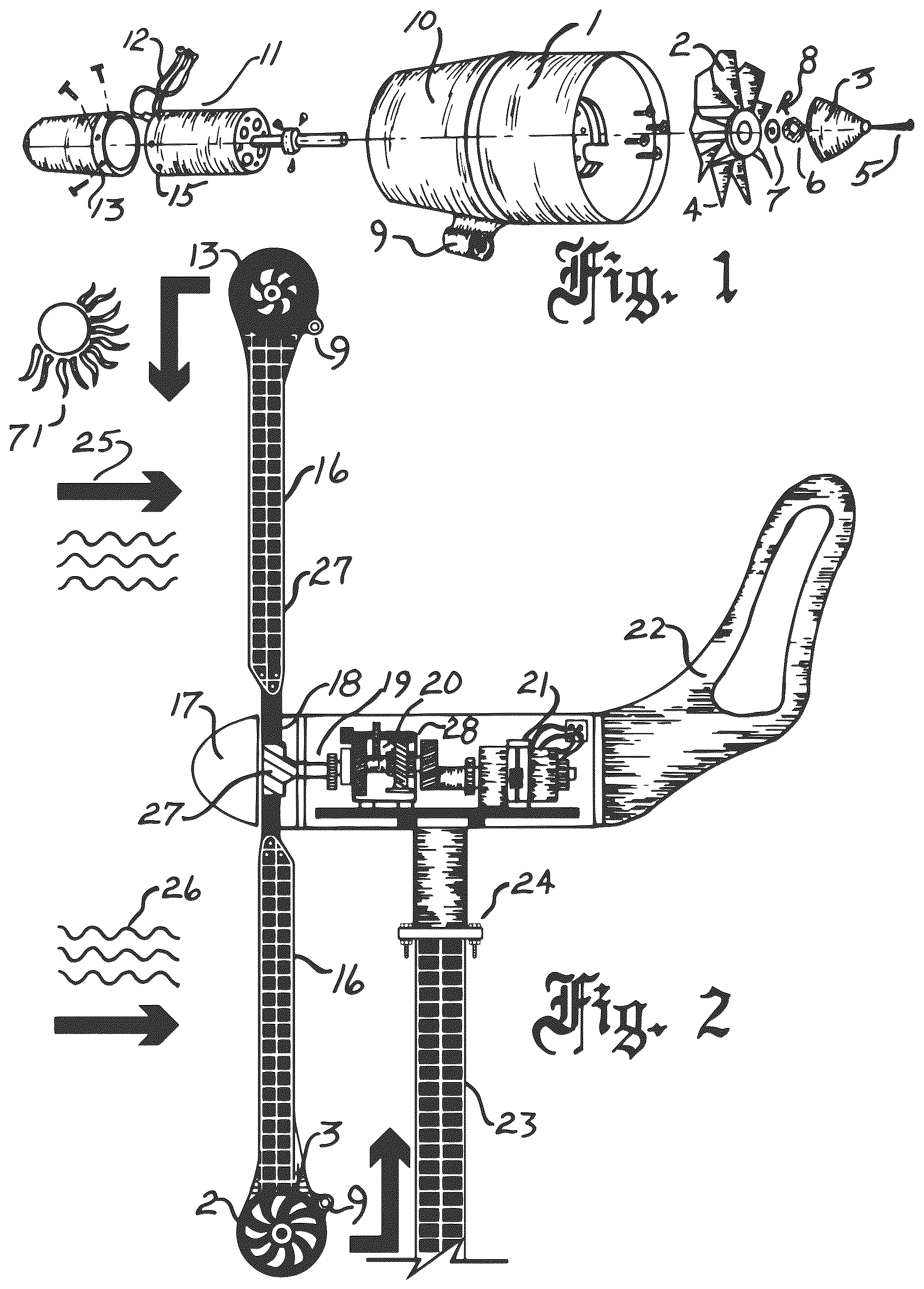 Patent US12504001 — Solar wind turbine with lever assist via compounding mechanical advantage — Figure 1