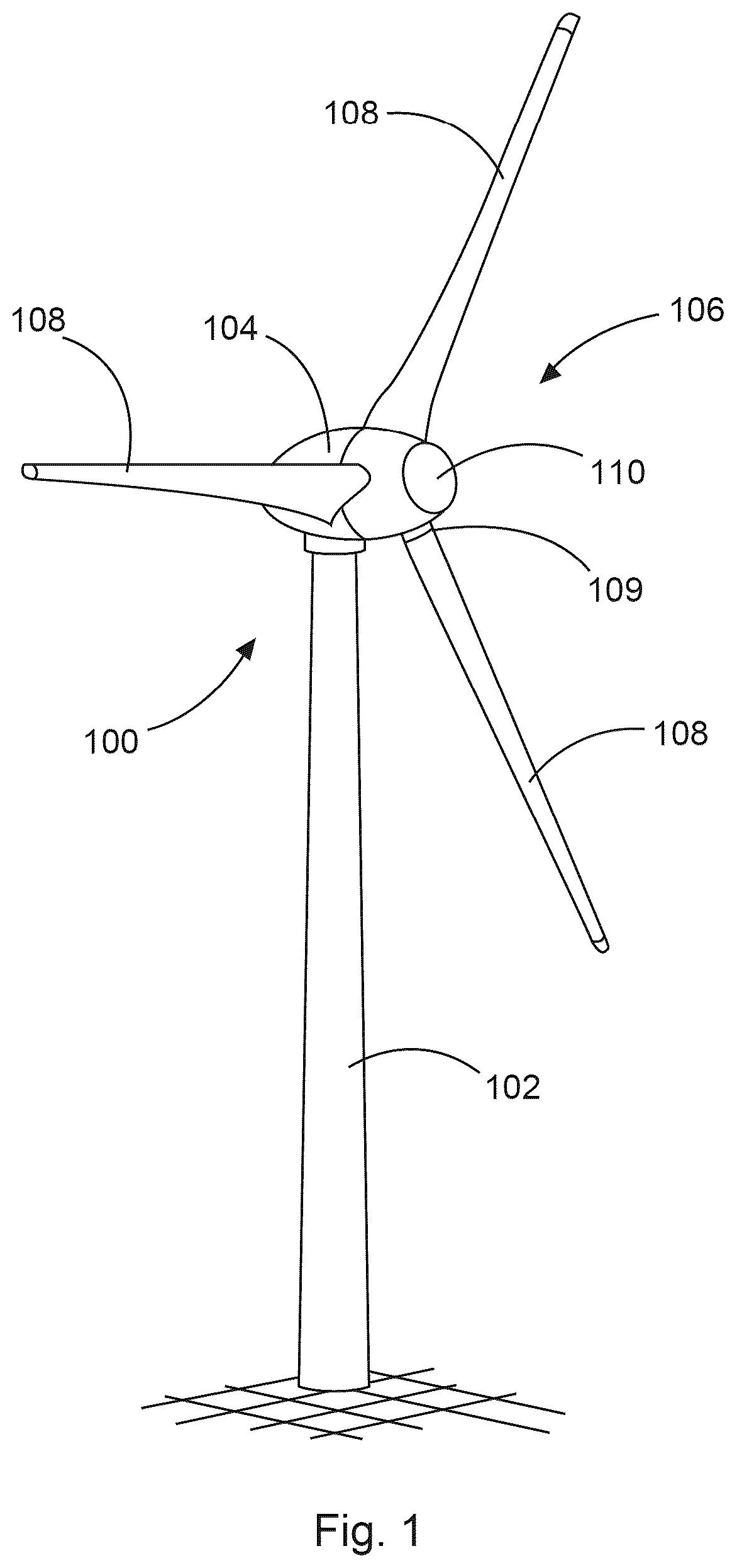 Patent US12504003 — Wind turbine and associated vortex generator — Figure 1
