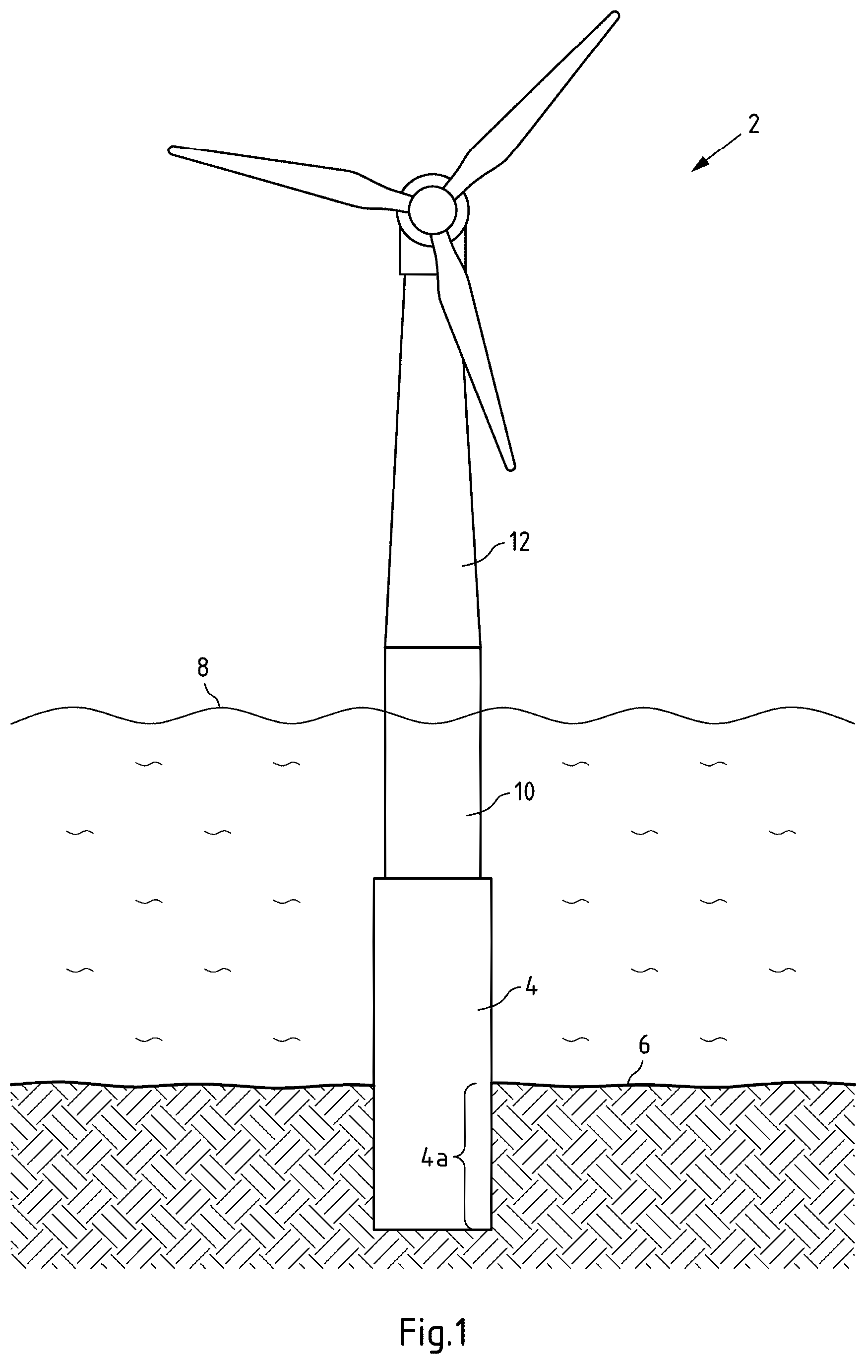 Patent US12504004 Figure 1 – Wind power plant foundation structure