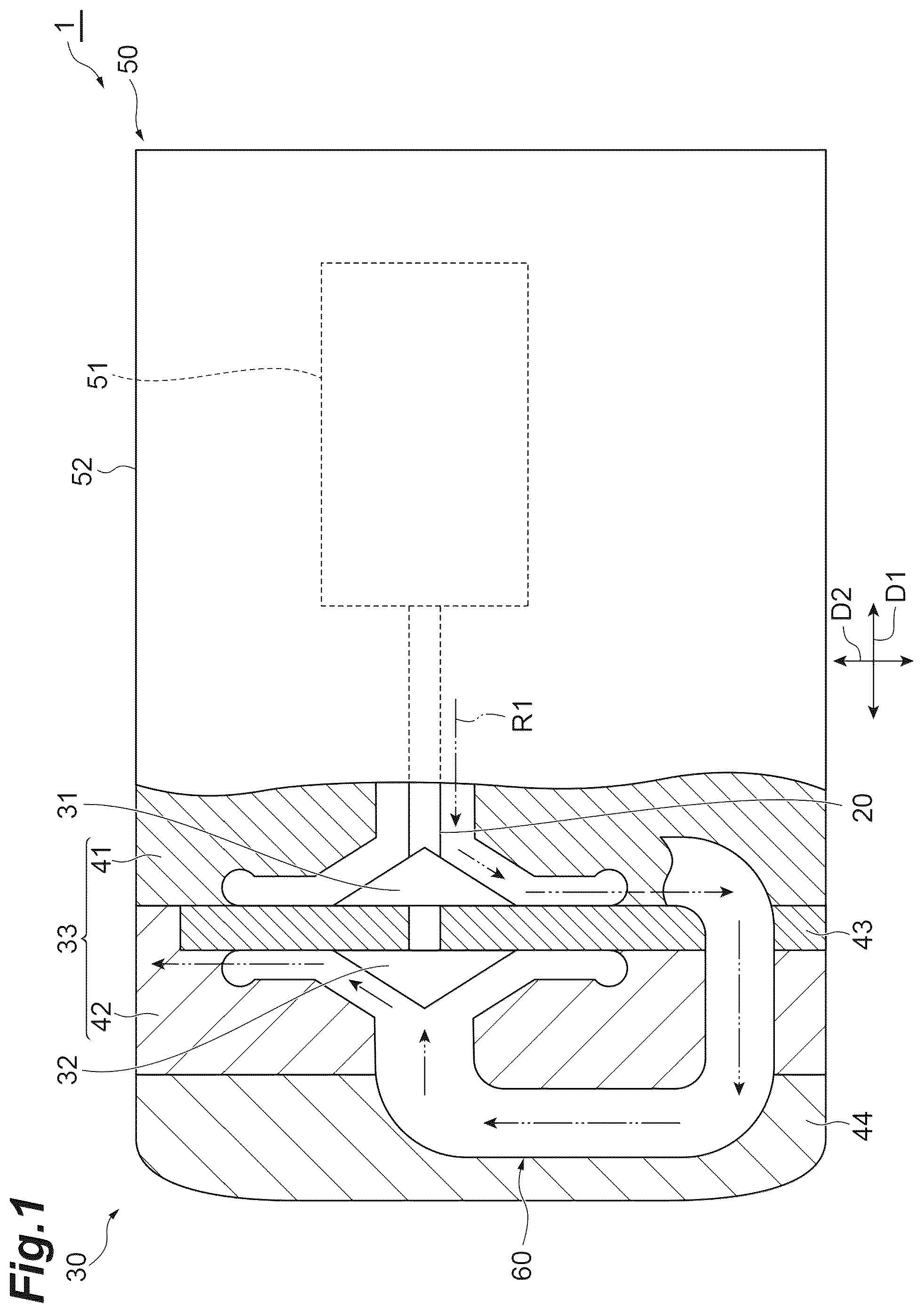 Patent US12504021 Figure 1 – Compressor with bypass for interstage passage