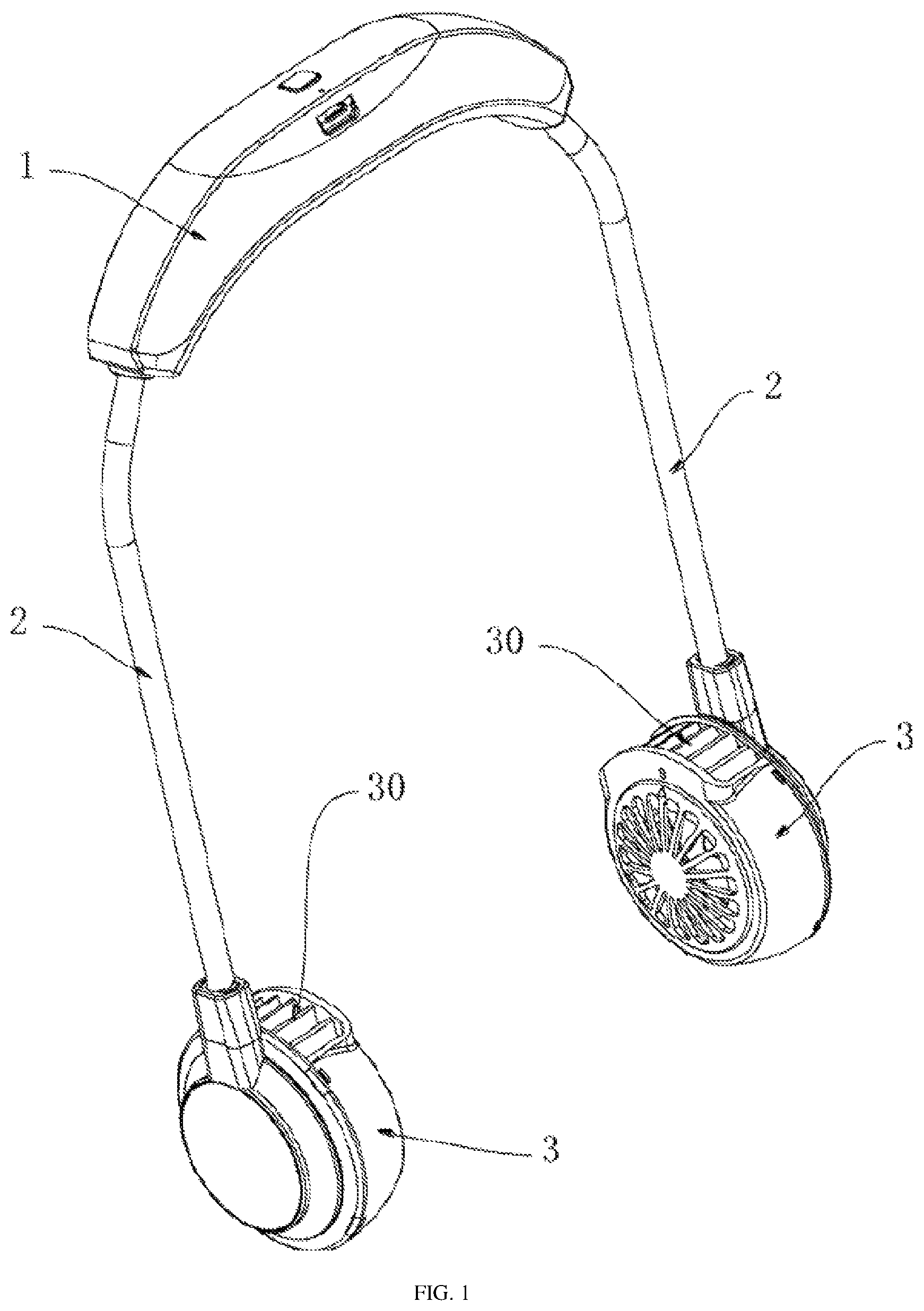 Patent US12504023 — Neck fan — Figure 1