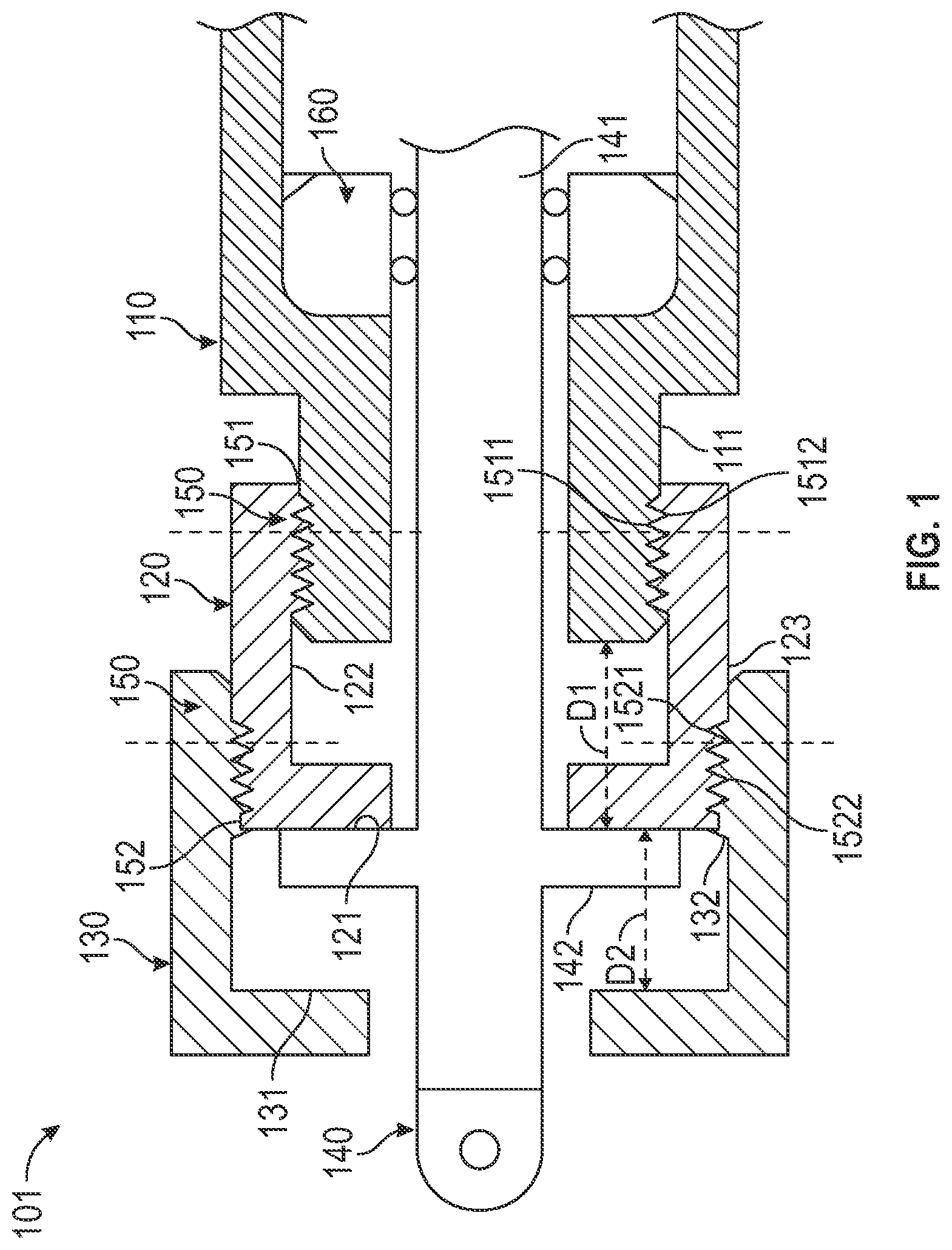 Patent US12504029 — Aerospace actuator stroke limiting device — Figure 1