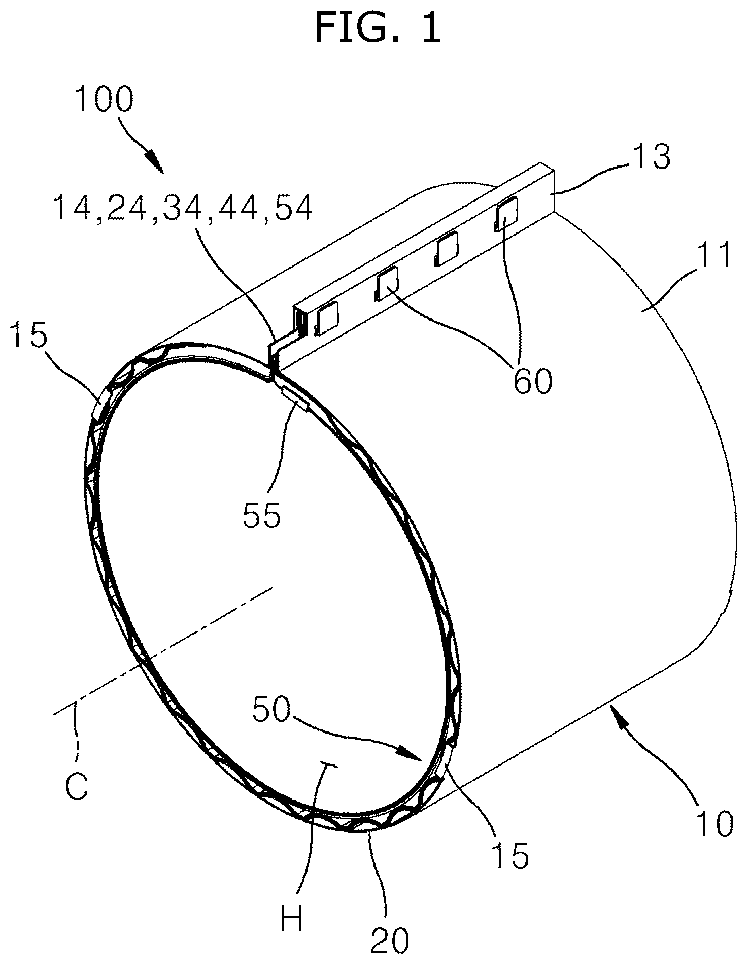 Patent US12504040 — Journal foil air bearing preventing separation of bump foil — Figure 1