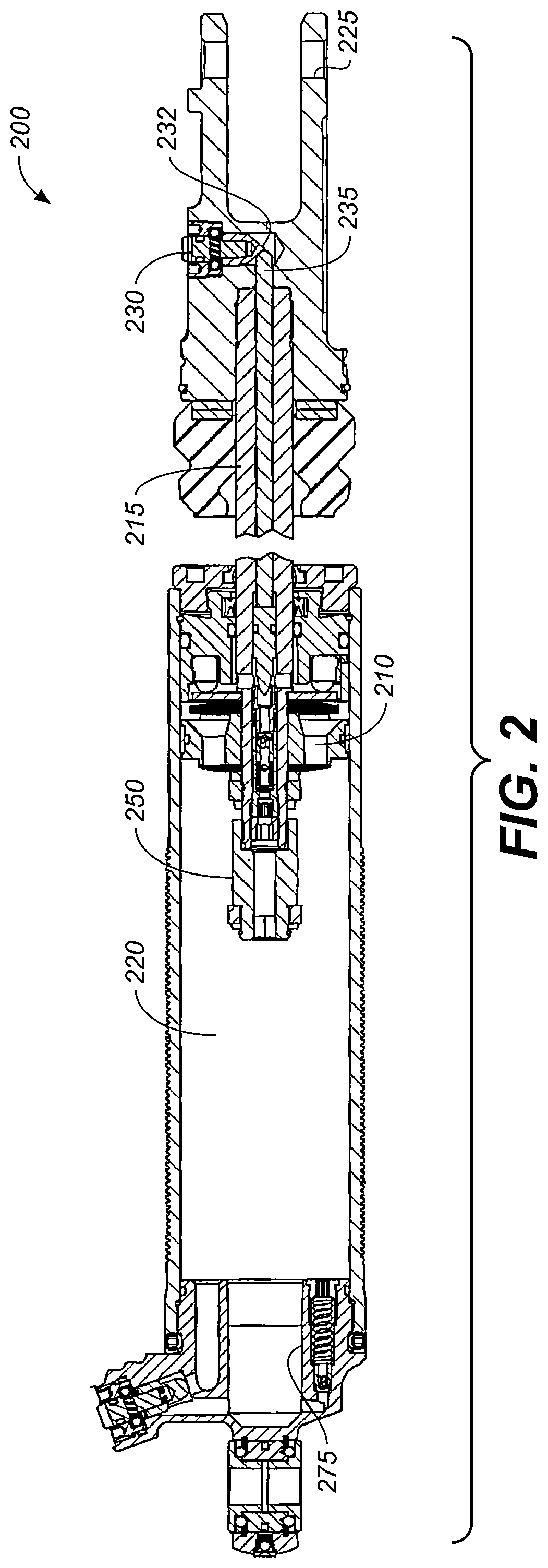 Patent US12504054 Figure 2 – Position sensitive suspension damping with an active valve