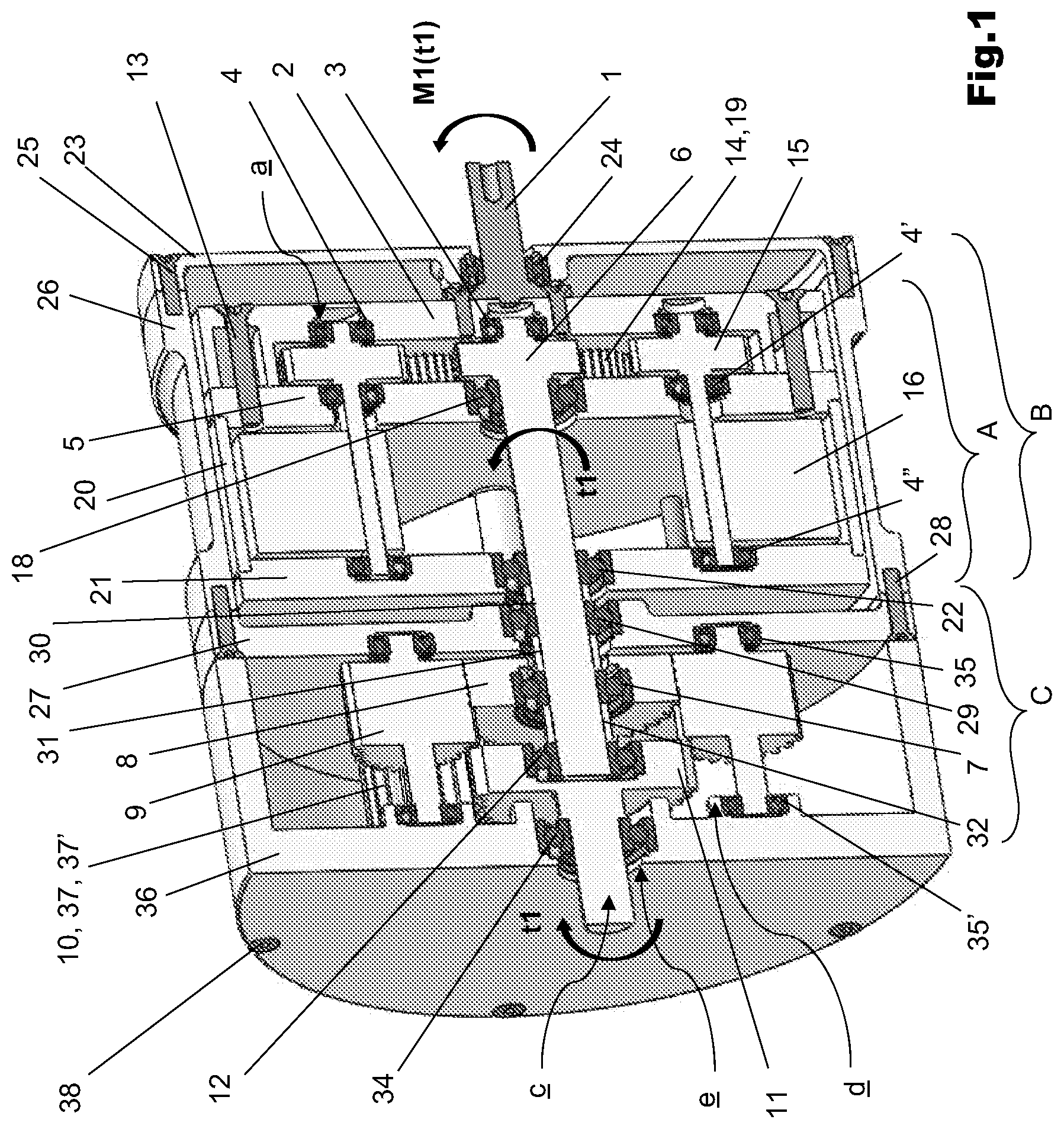 Patent US12504058 — Device for increasing the efficiency of any rotary power generating system with progressive variation — Figure 1