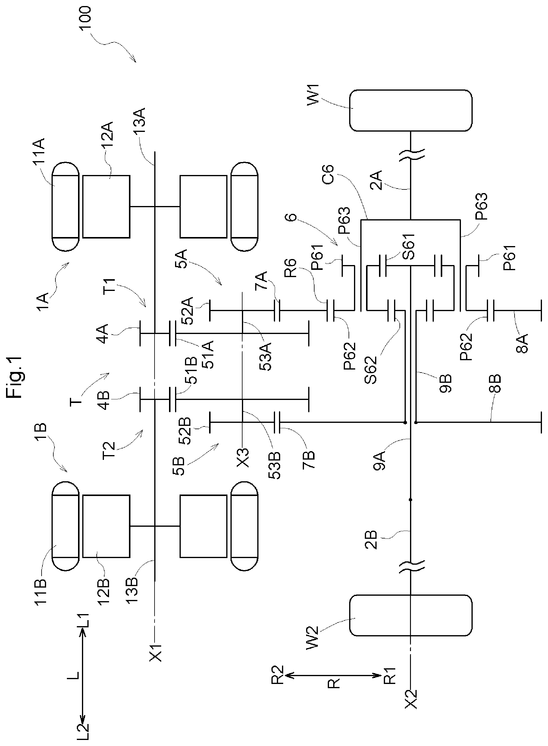 Patent US12504067 — Vehicle drive device — Figure 1