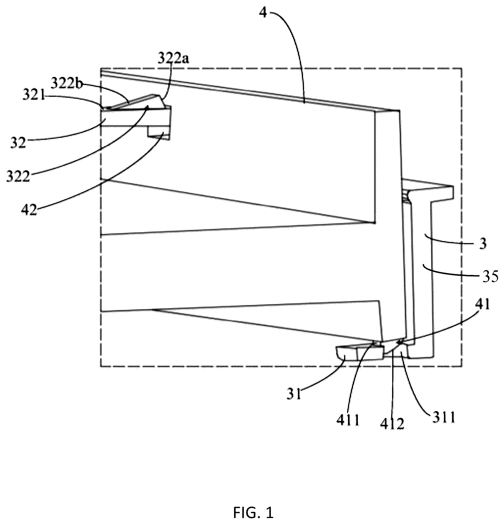 Patent US12504137 Figure 1 – Lamp and vehicle
