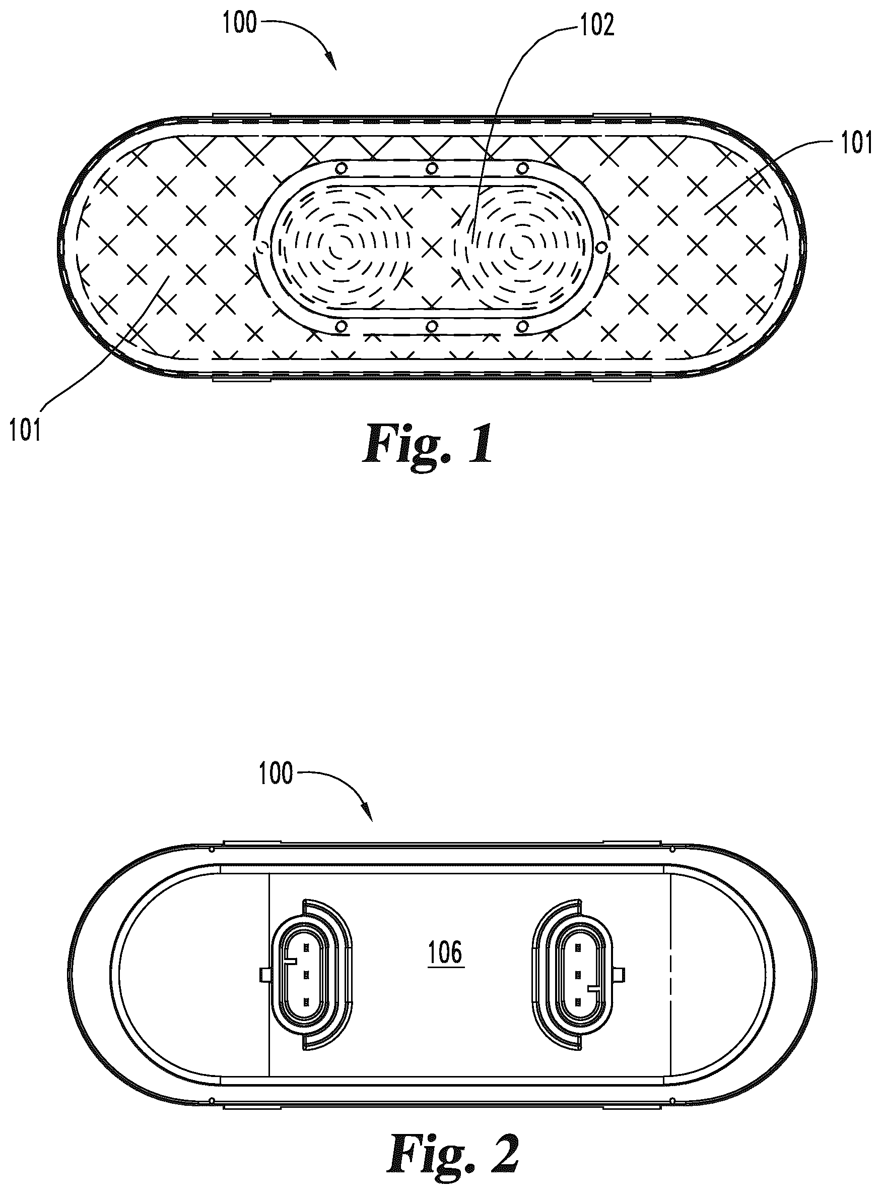 Patent US12504144 — Multi-colored vehicle rear lamp — Figure 1