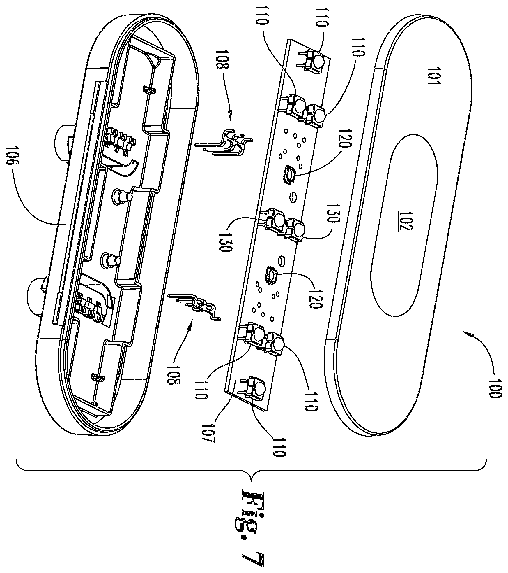 Patent US12504144 Figure 4 – Multi-colored vehicle rear lamp