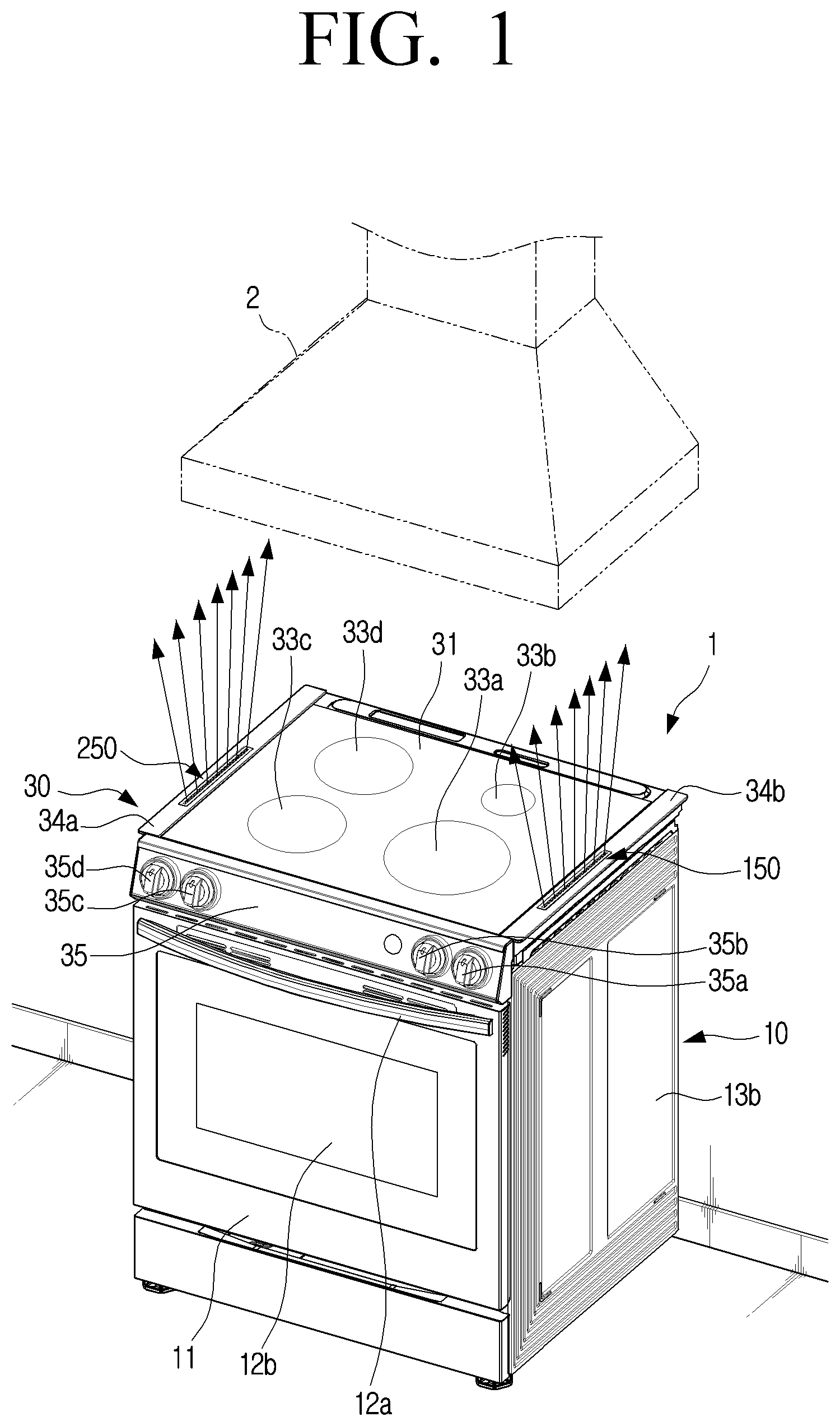 Patent US12504178 Figure 1 – Cooking device