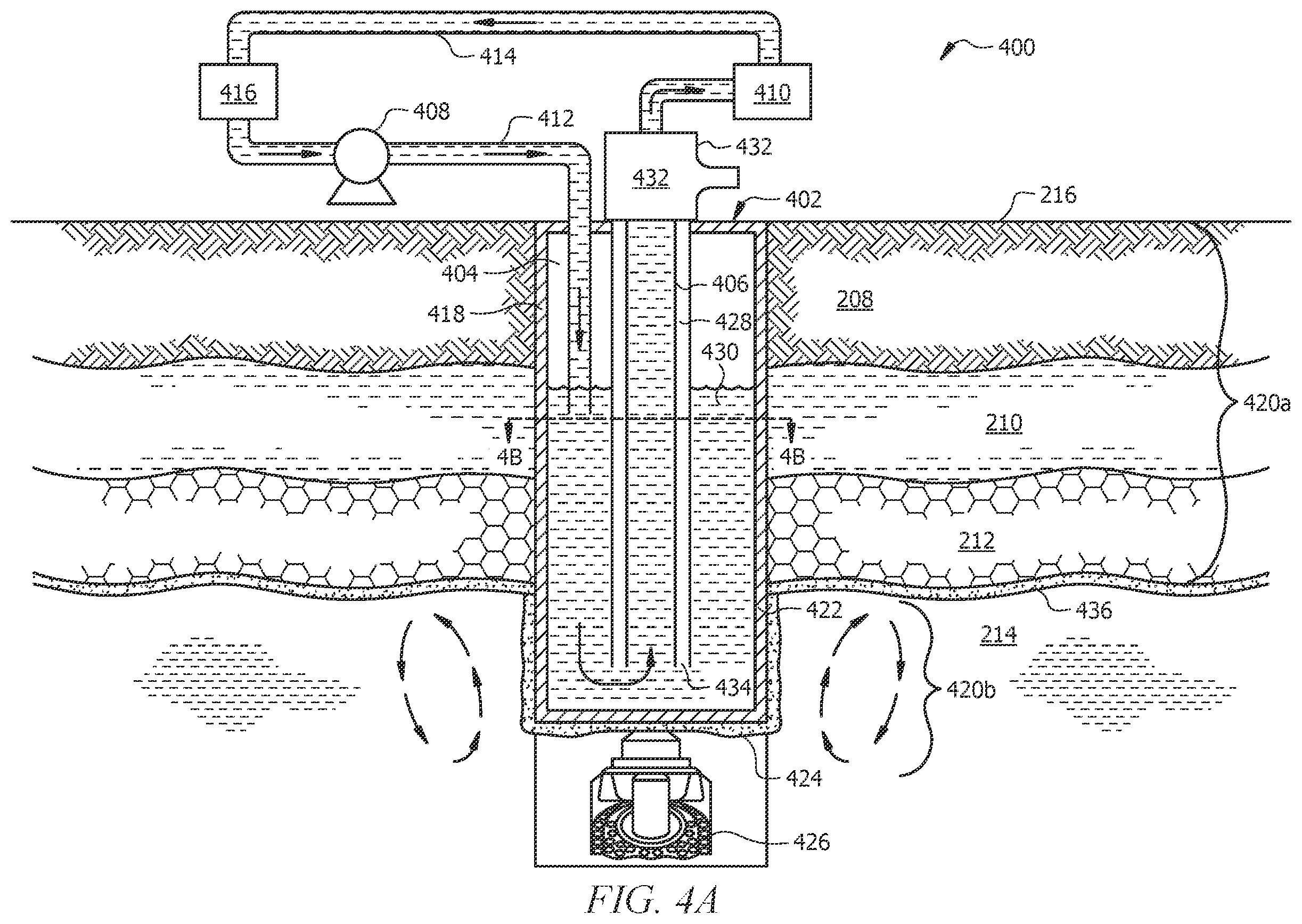 Patent US12504204 Figure 4 – Partially cased wellbore in magma reservoir
