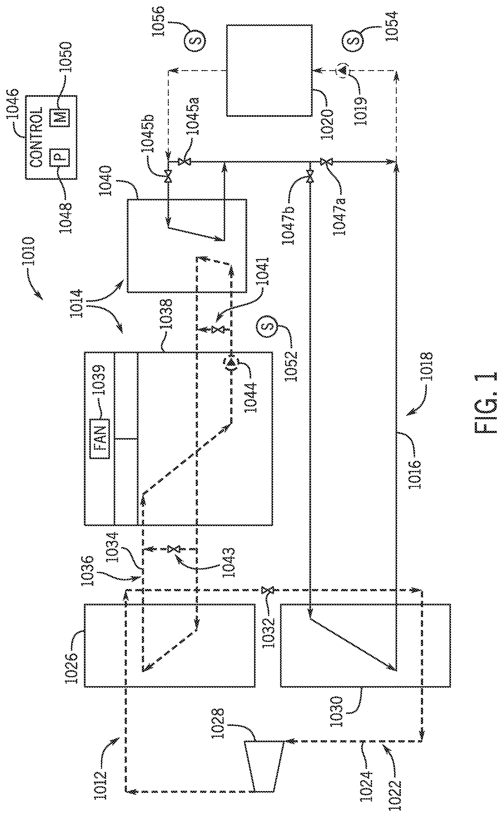 Patent US12504206 — Low charge series chiller and free cooling — Figure 1