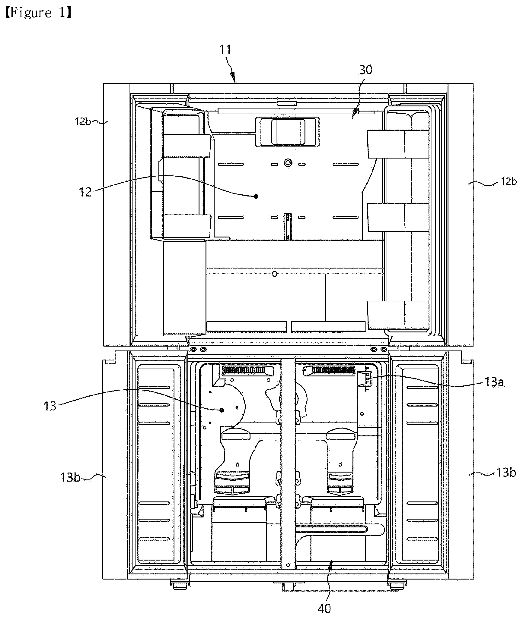 Patent US12504216 Figure 1 – Refrigerator