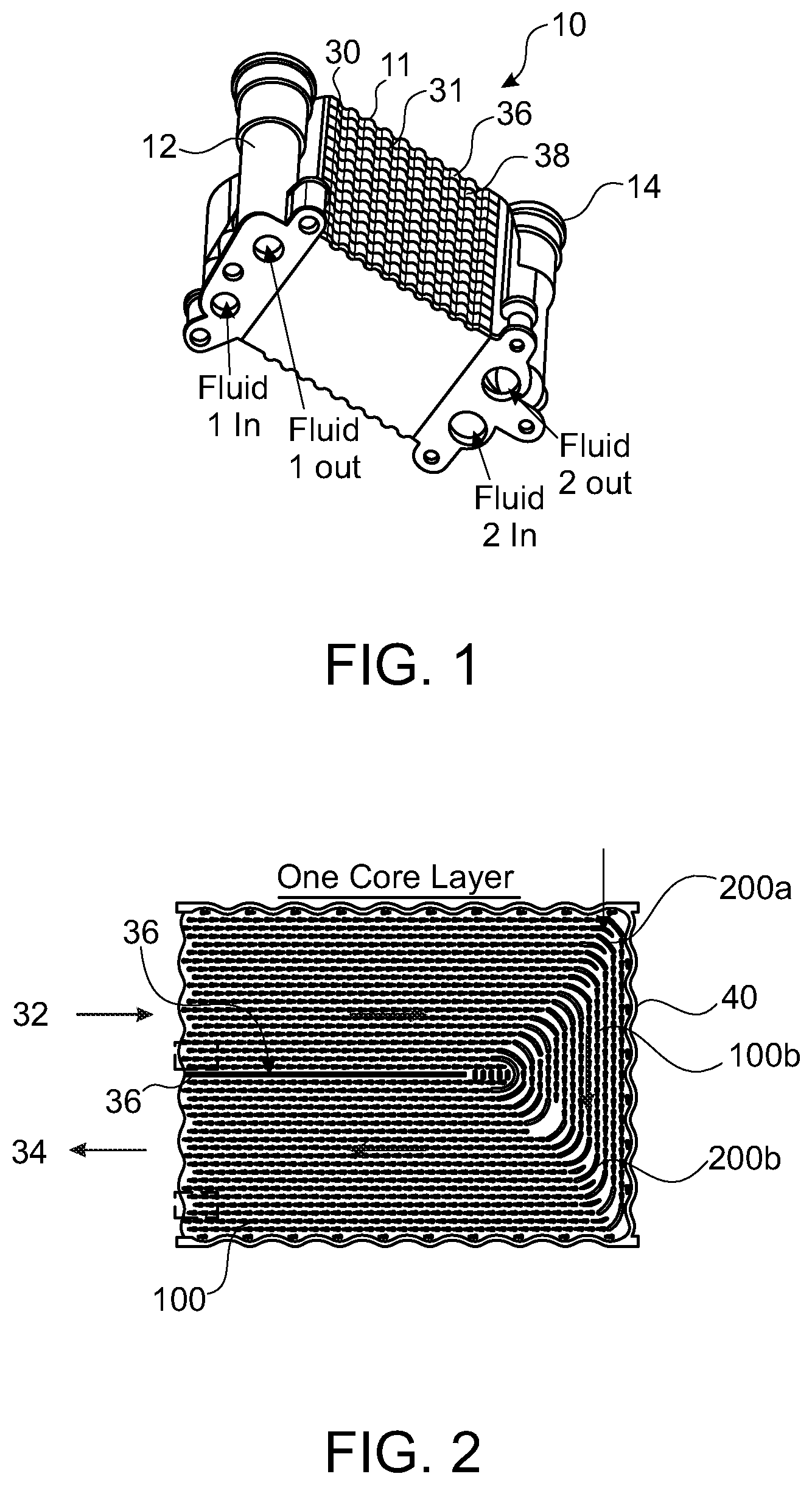 Patent US12504239 — Heat exchanger core layer — Figure 1