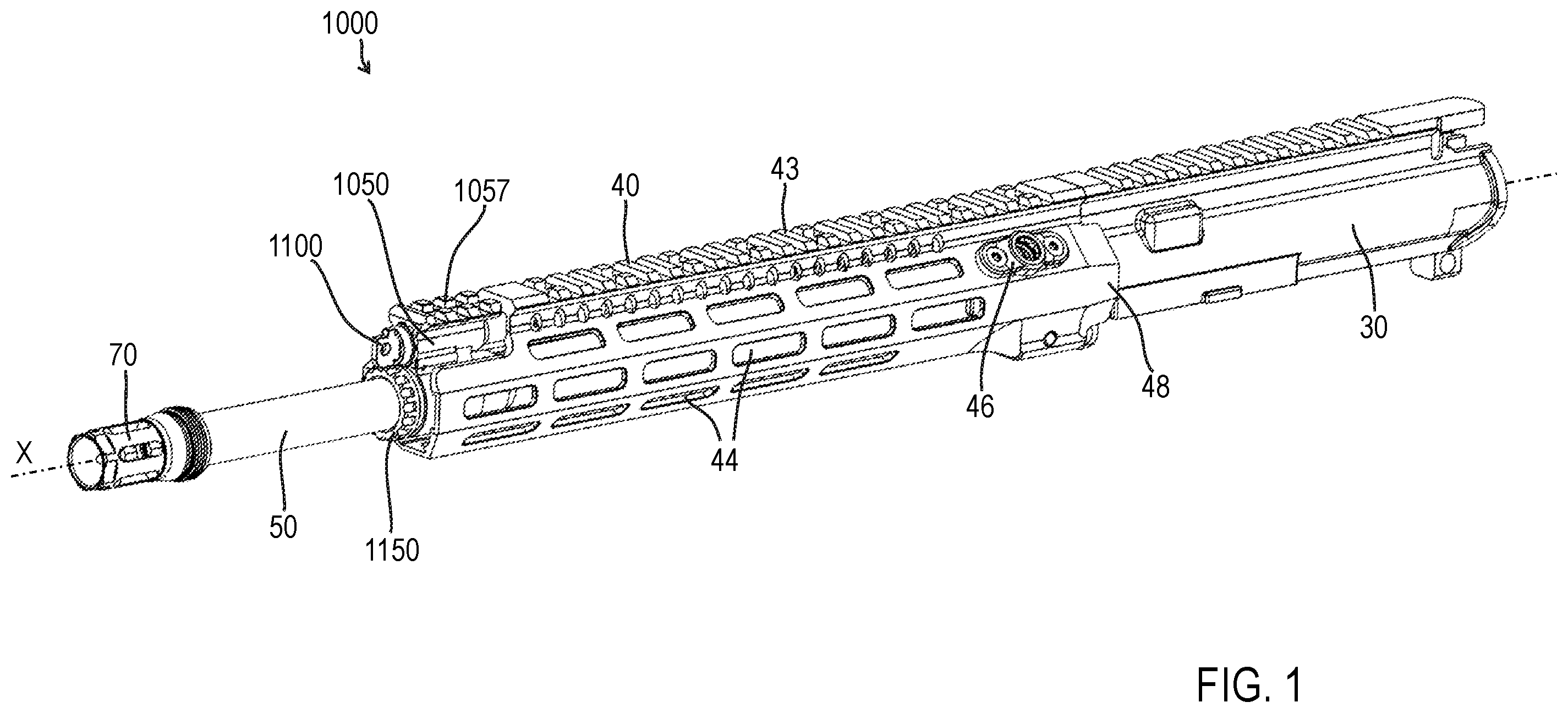 Patent US12504246 — Firearm gas systems — Figure 1