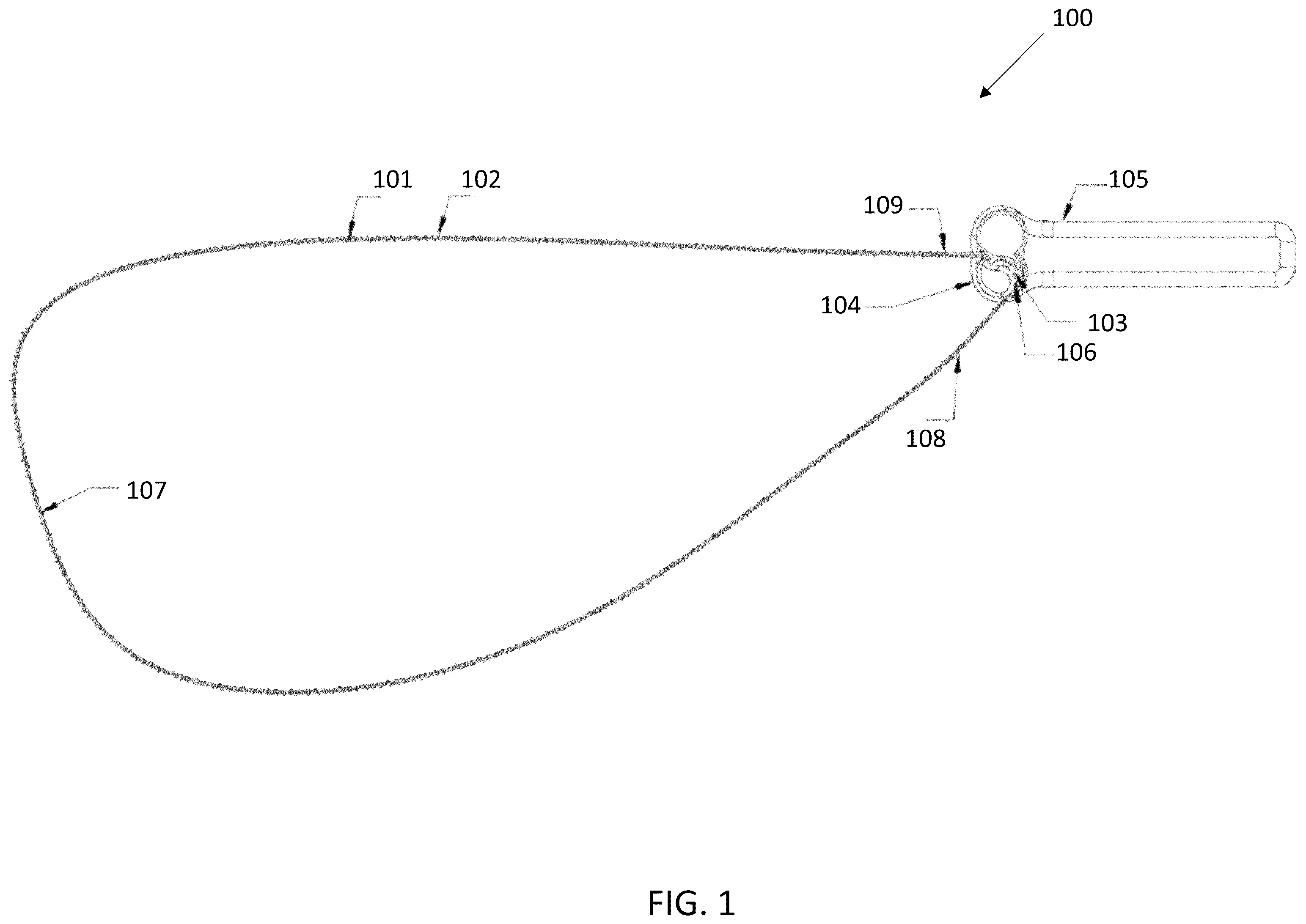 Patent US12504250 Figure 1 – String shooting device
