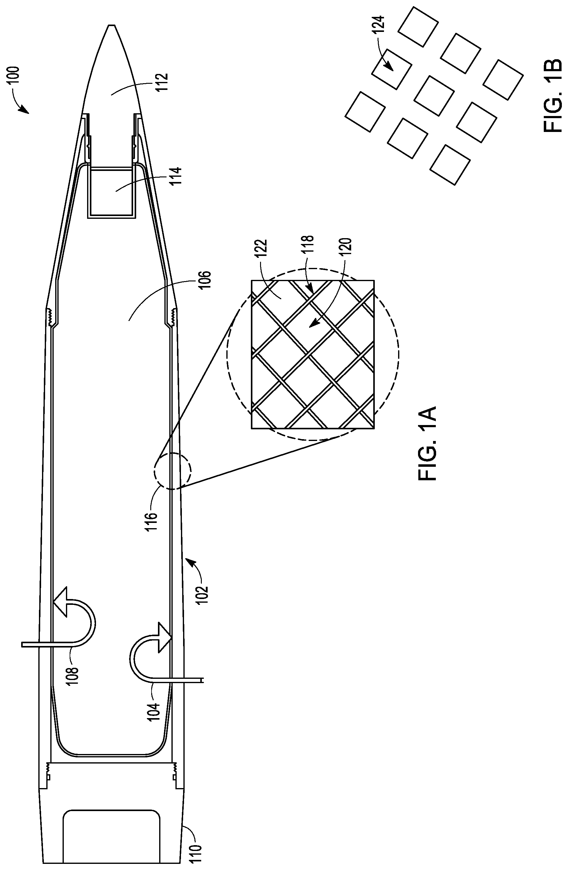 Patent US12504261 — Explosive fragmentation structure with a fragment enhancing insensitive munitions (IM) liner — Figure 1