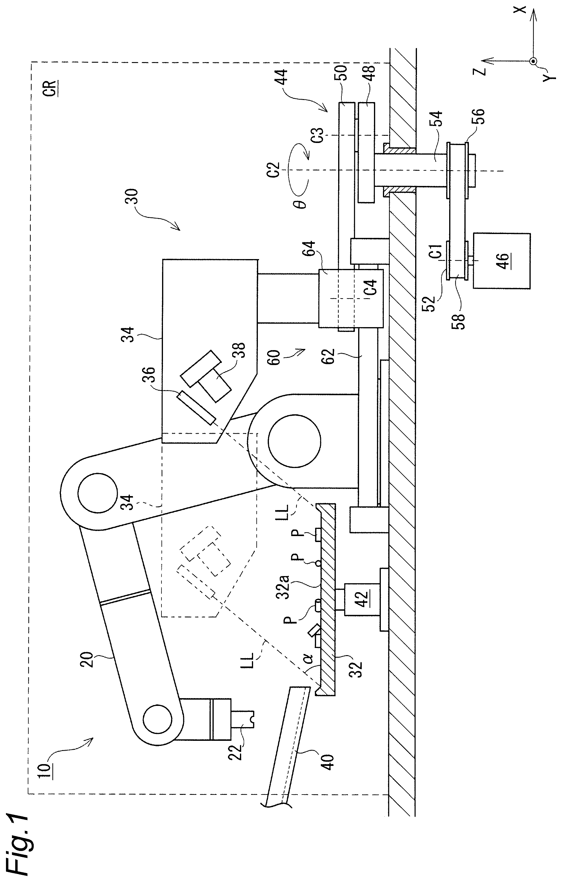 Patent US12504275 — Parts supply device and parts transfer system — Figure 1