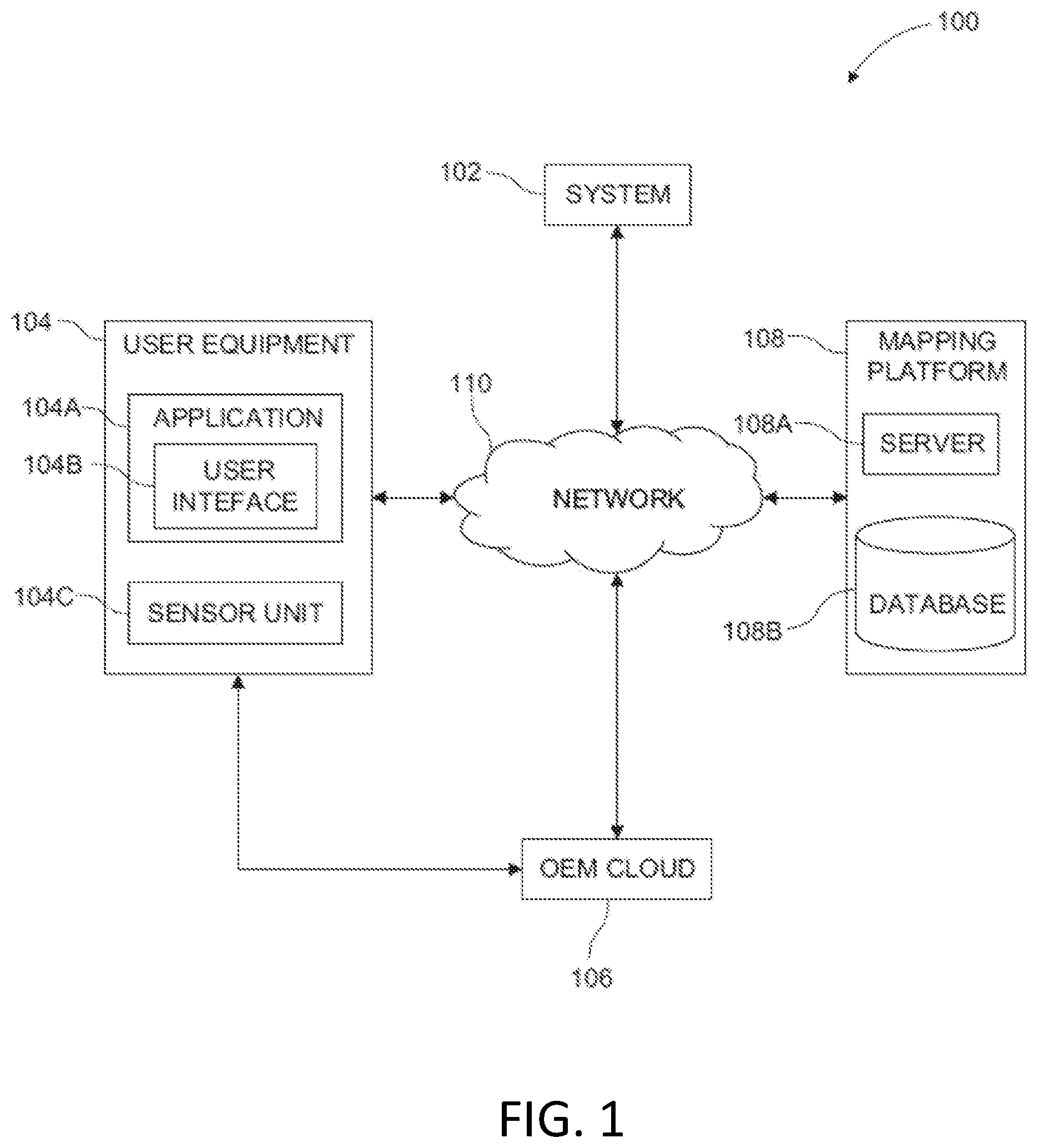 Patent US12504290 — Method to detect opportunistic mixed mode transportation virtual hubs based on mobility patterns — Figure 1