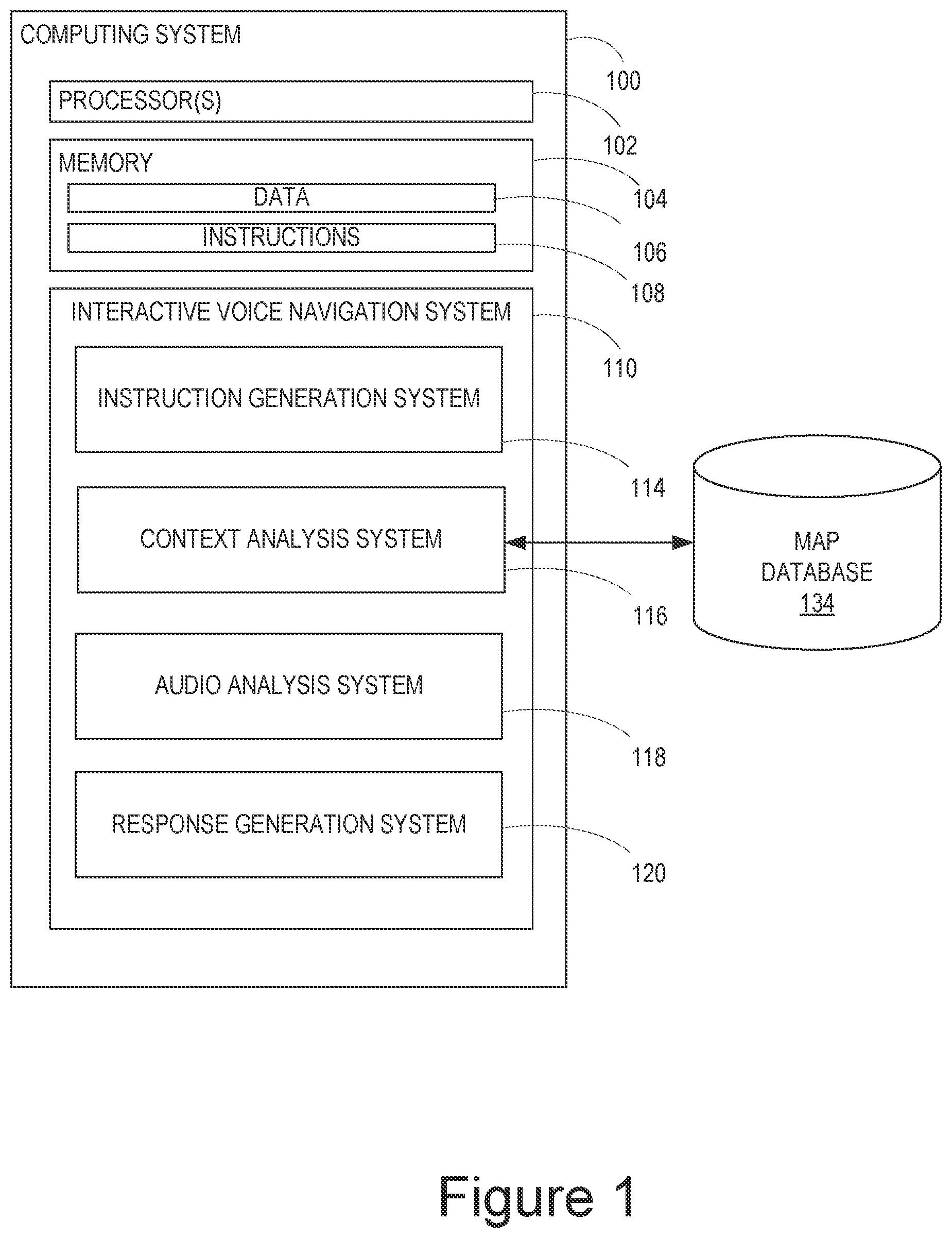 Patent US12504292 — Interactive voice navigation — Figure 1