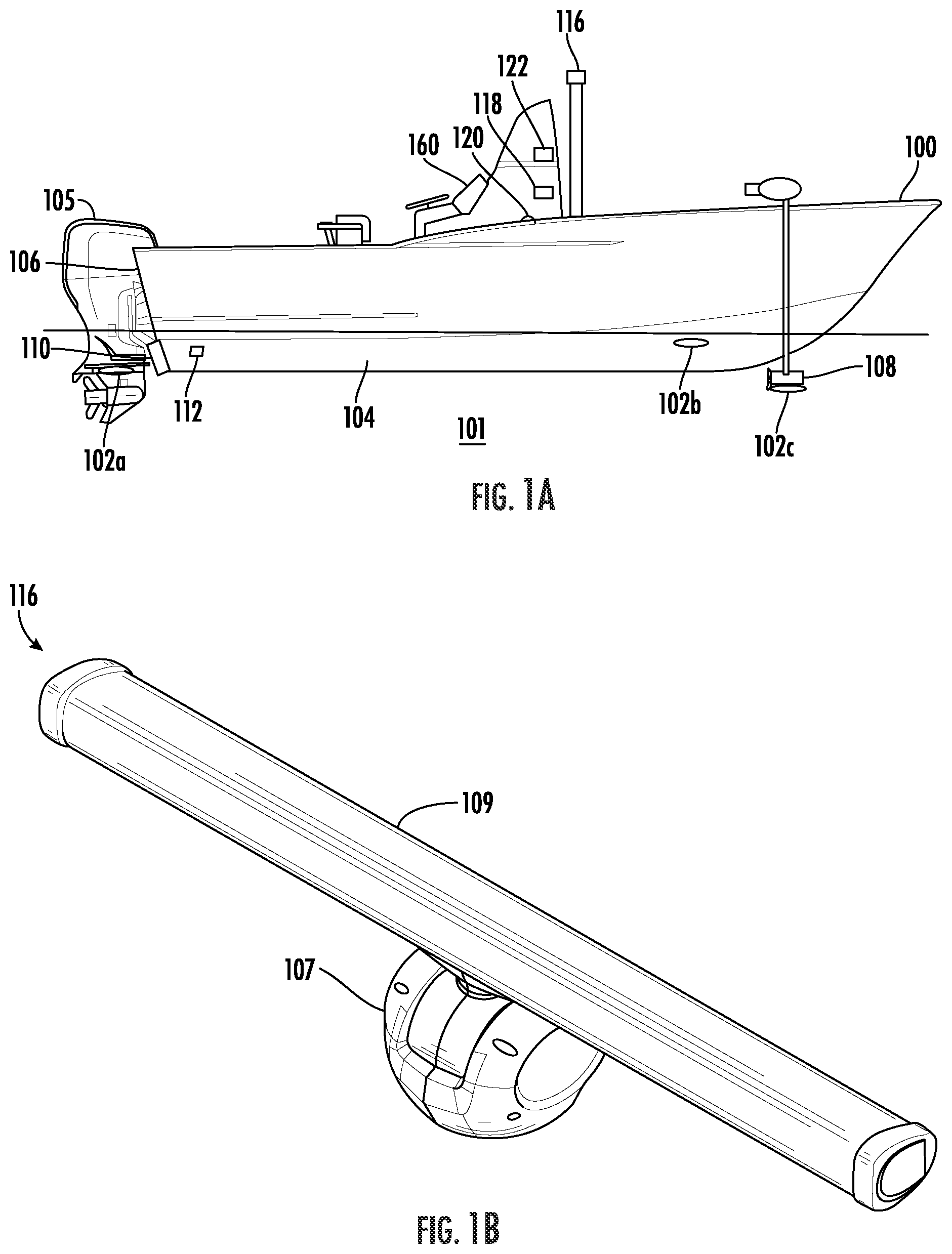 Patent US12504298 — Radar slam for watercraft operation including auto docking — Figure 1