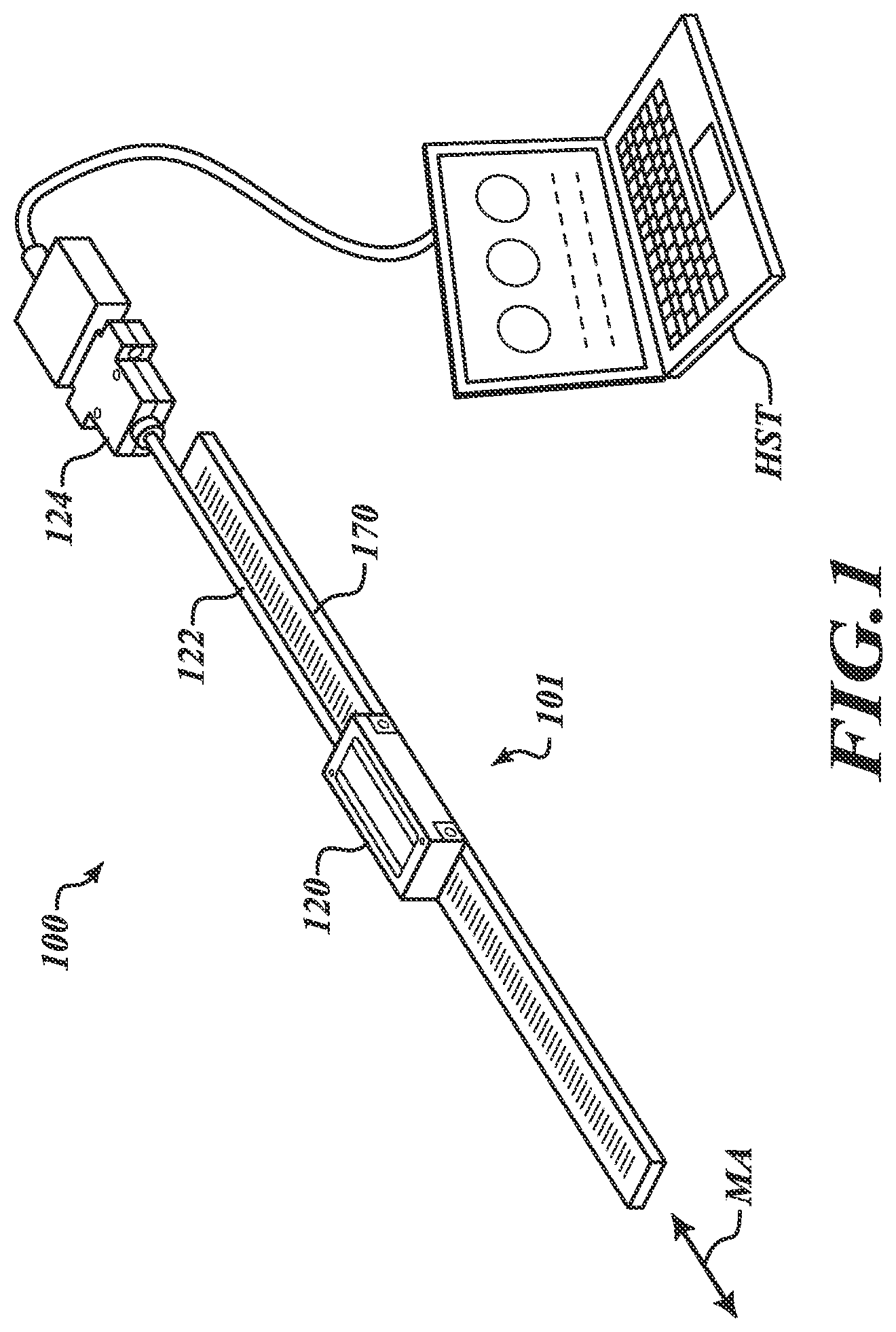 Patent US12504301 — Inductive linear encoder with gap adjustment — Figure 1