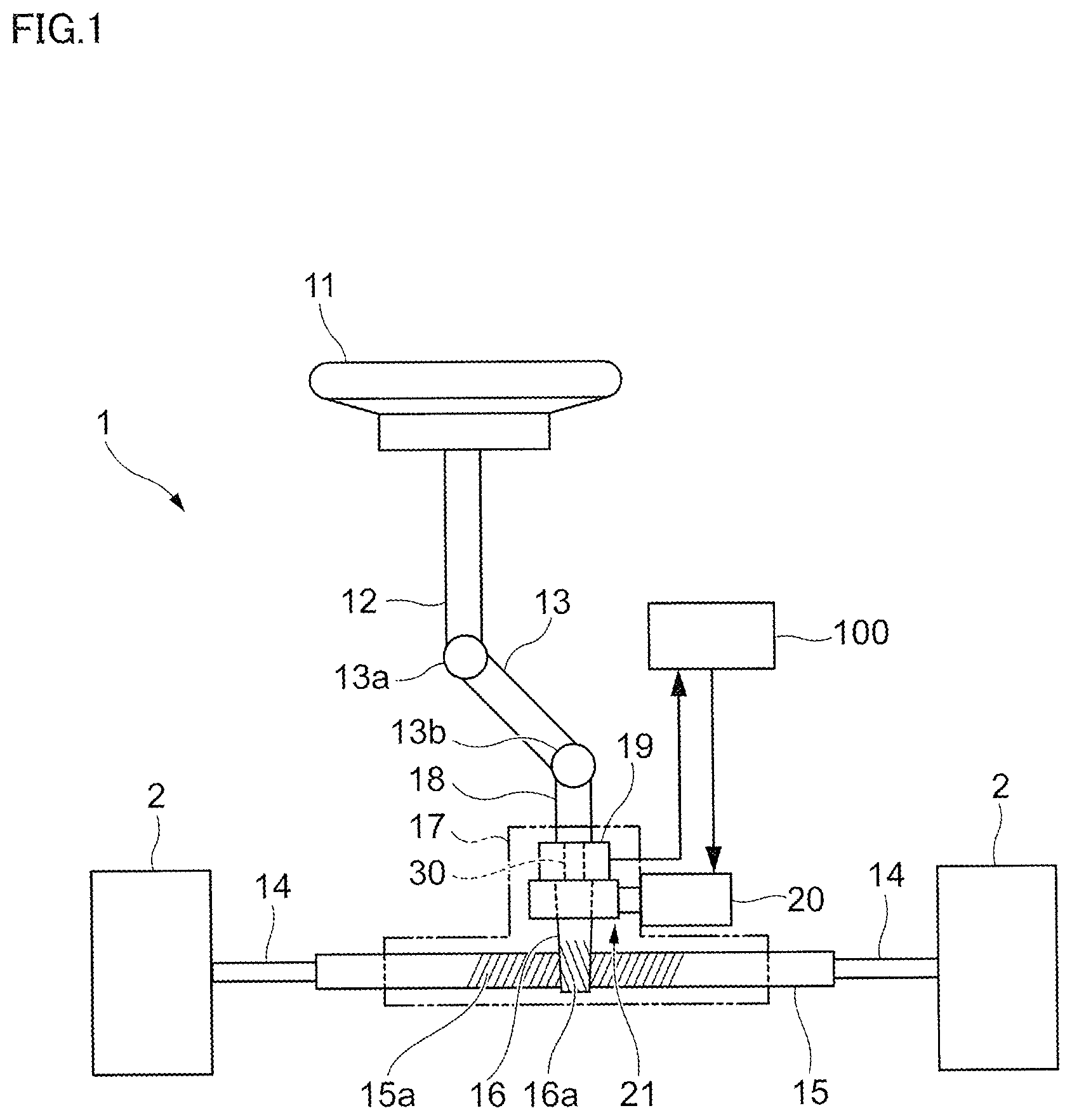 Patent US12504304 — Detection device and steering device — Figure 1