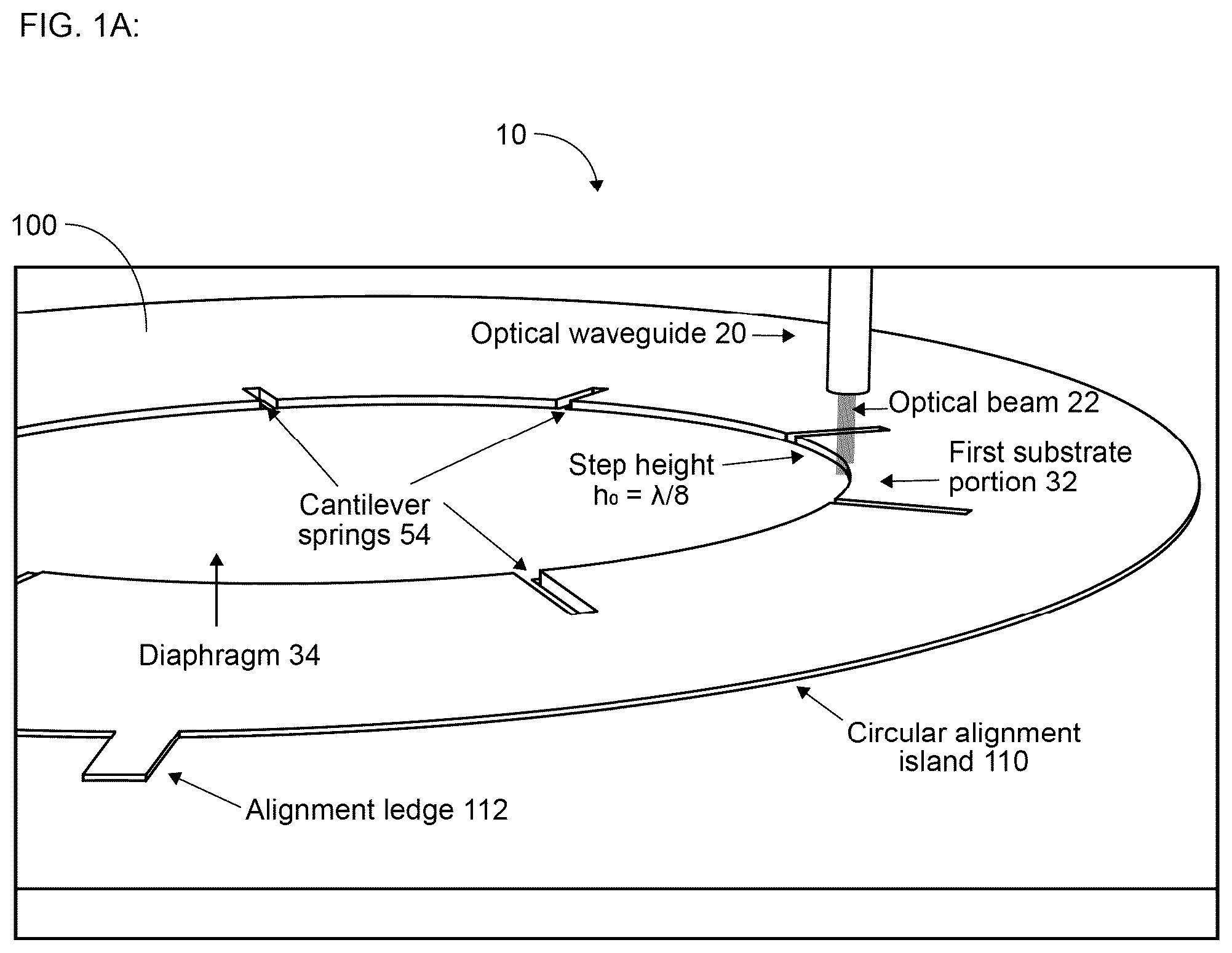 Patent US12504320 — Self-aligning optical acoustic sensors — Figure 1