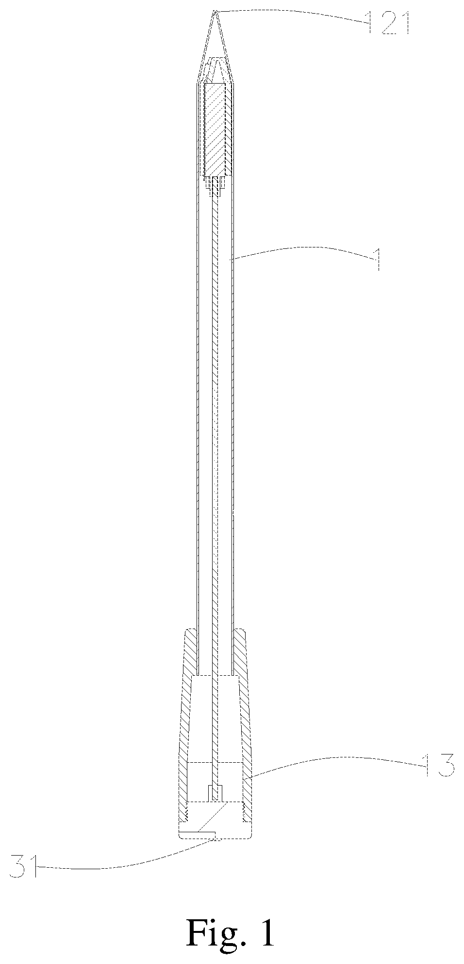 Patent US12504331 Figure 1 – Single-pin wireless electronic thermometer and charging device for the same