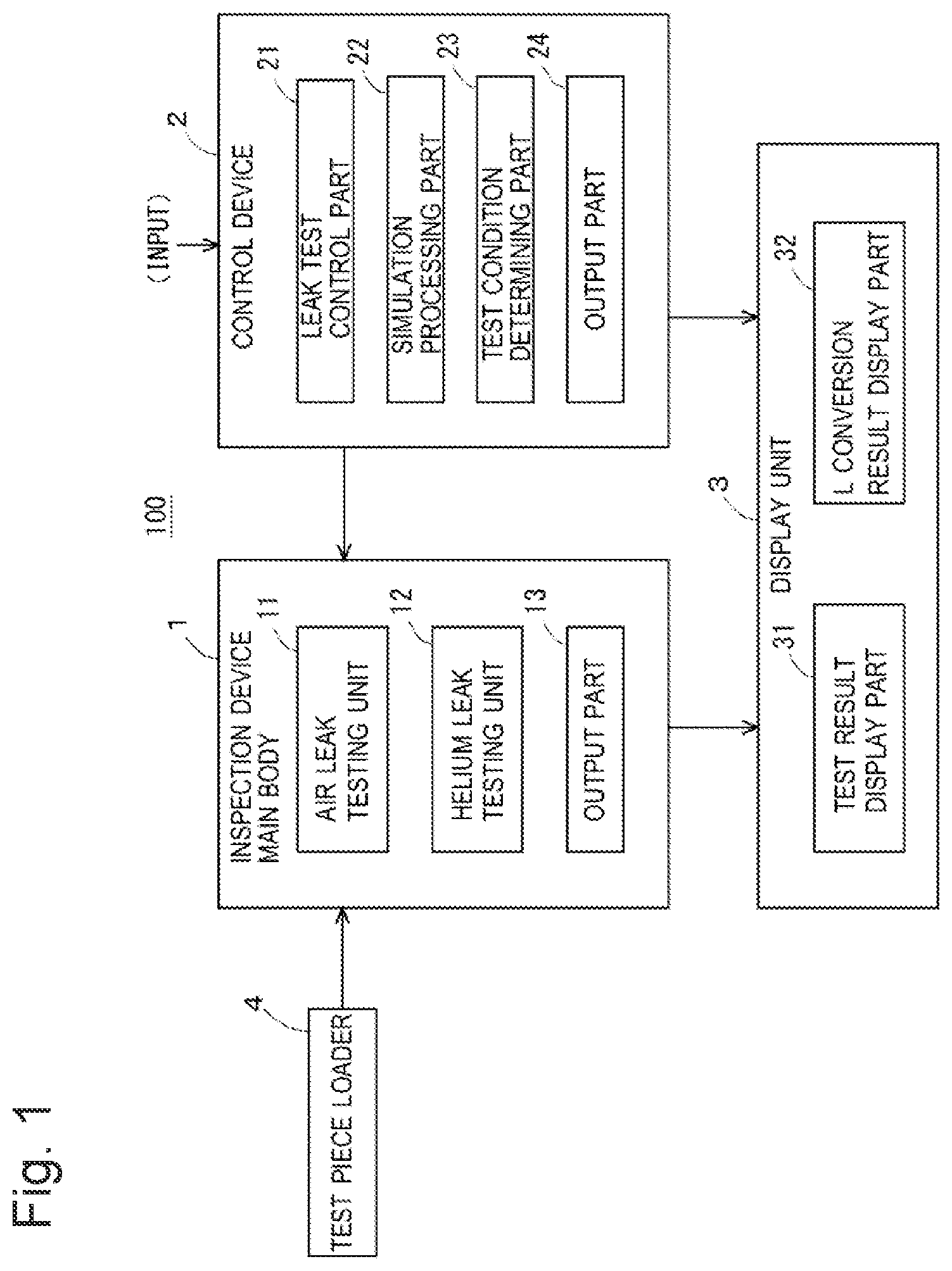Patent US12504346 — Leak test condition design method, leak test condition design device, leak testing method, and leak testing device — Figure 1
