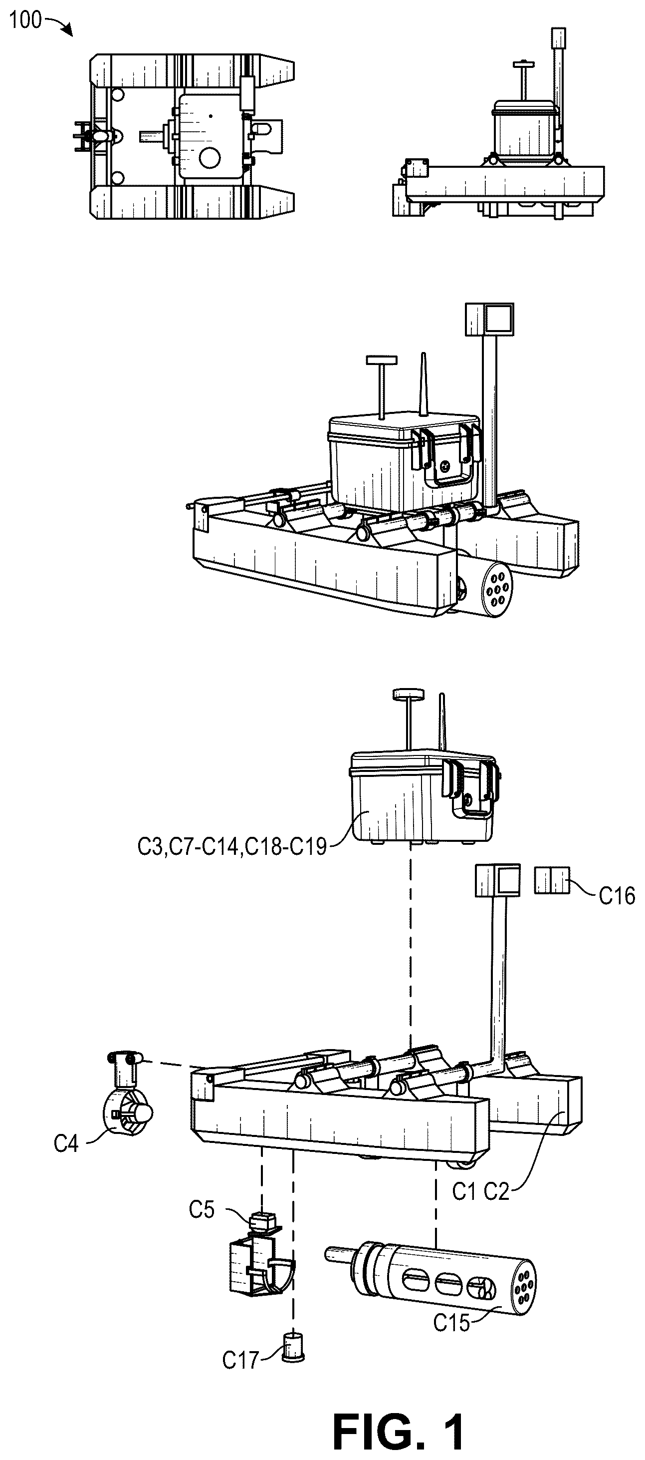 Patent US12504417 — Lagrangian smart sensing system for characterizing aquatic resources — Figure 1
