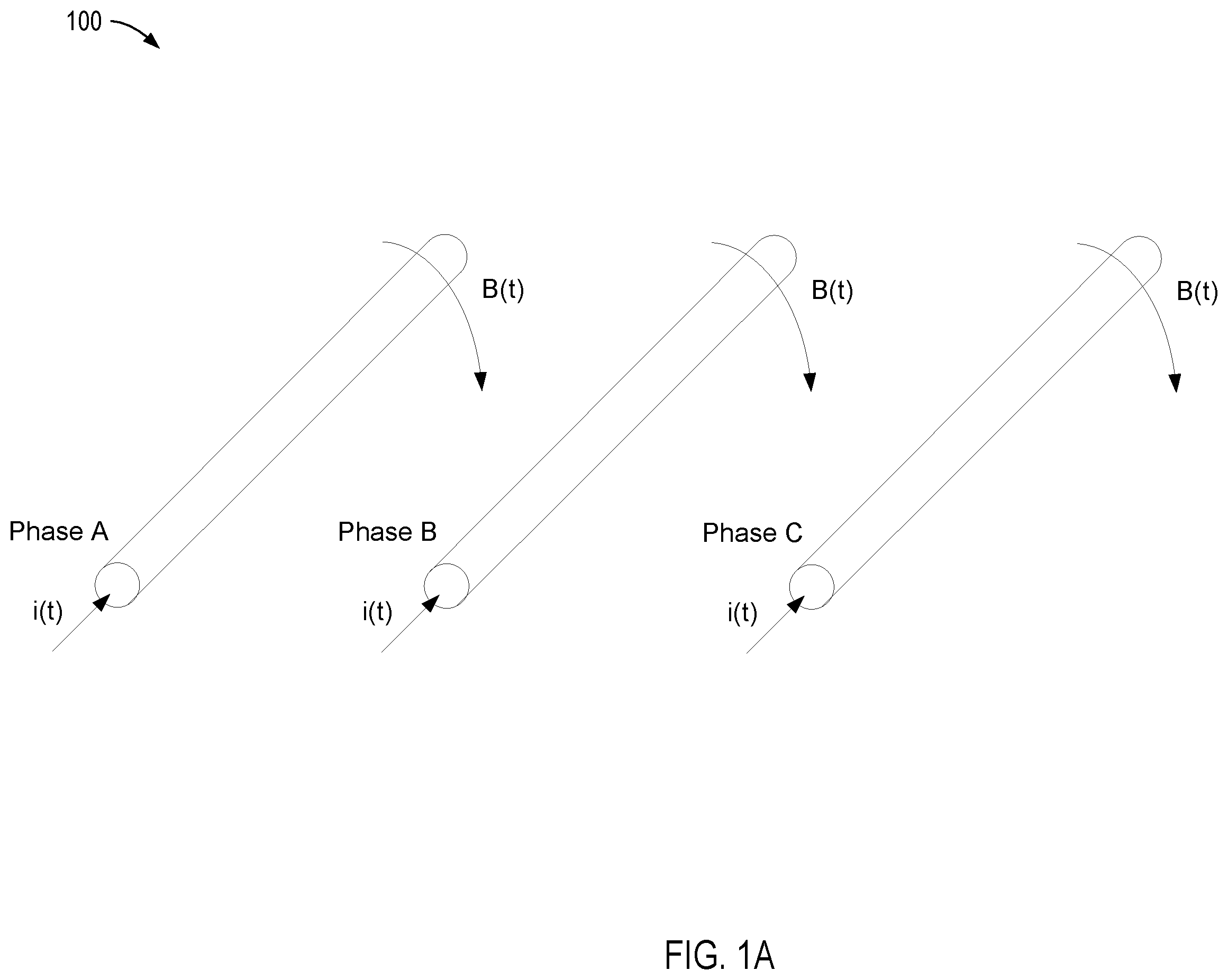 Patent US12504446 — Fault current sensor with adjacent phase fault immunity — Figure 1