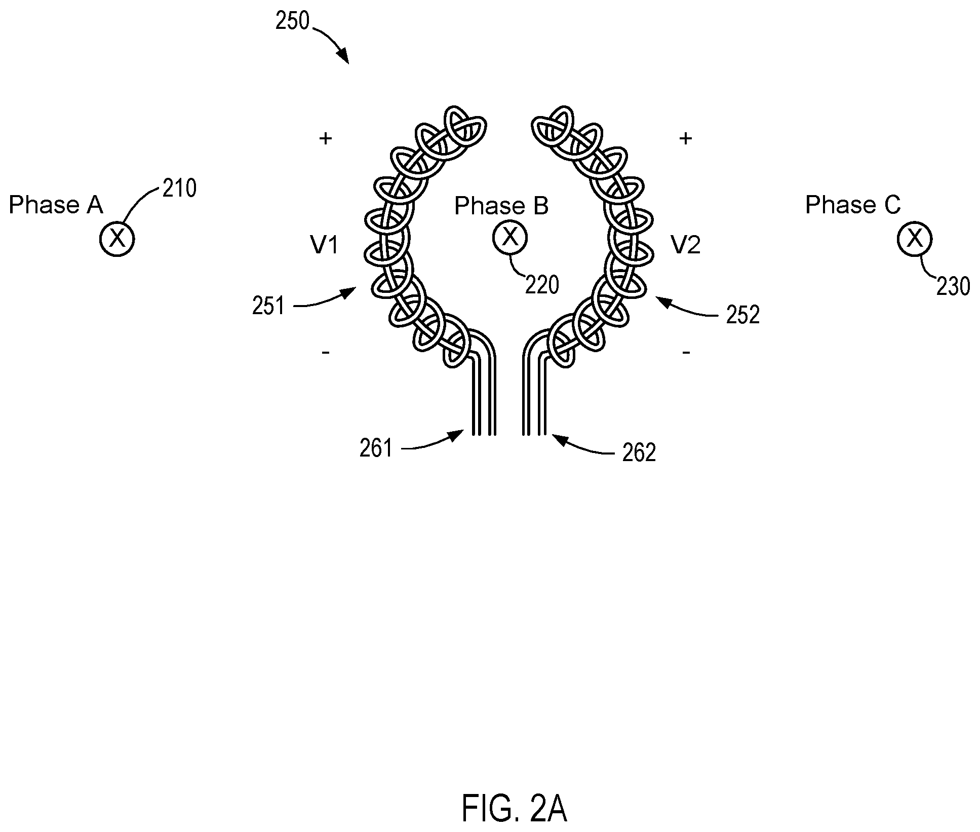 Patent US12504446 Figure 5 – Fault current sensor with adjacent phase fault immunity