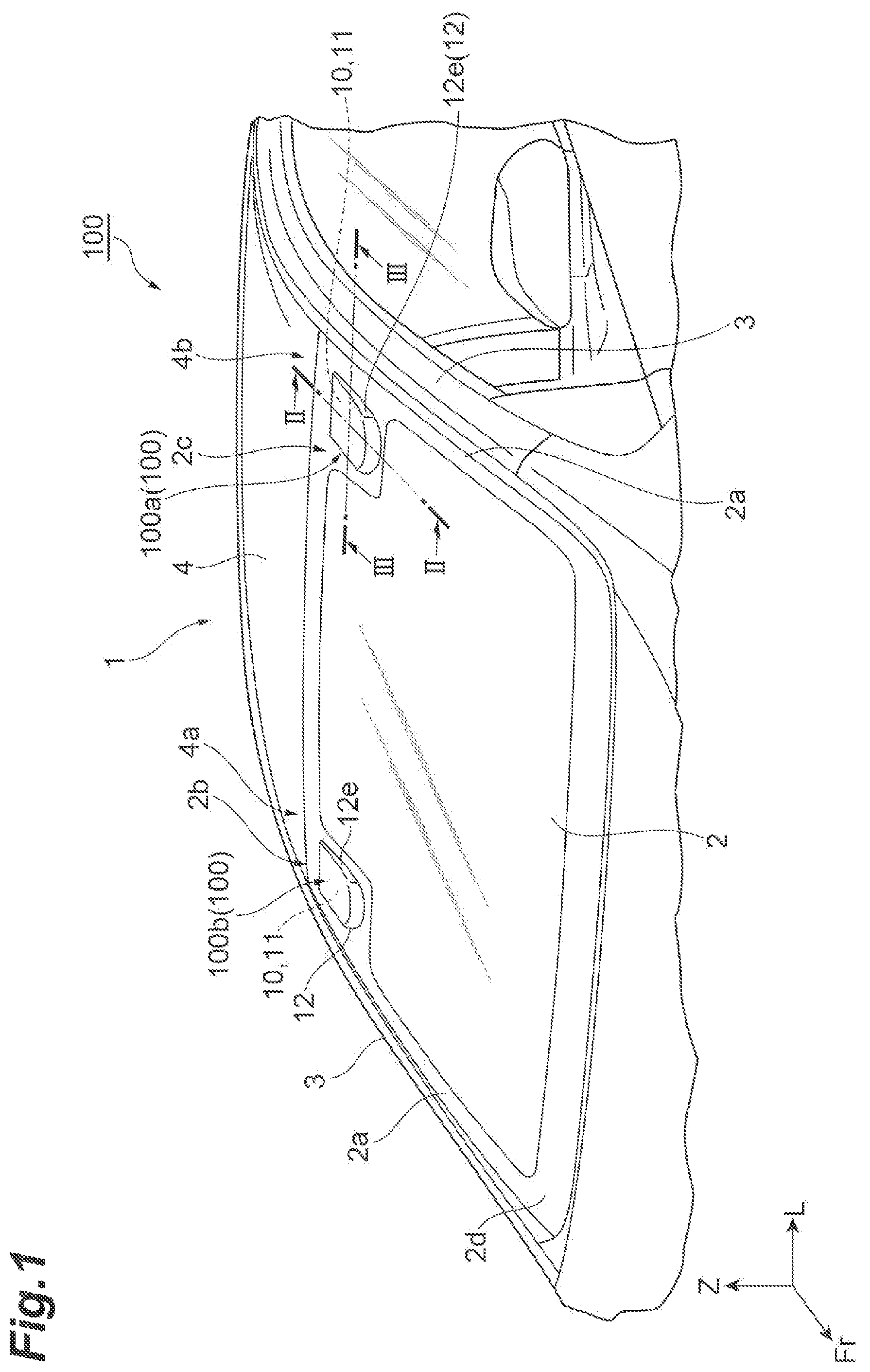 Patent US12504516 — Laser radar mounting structure — Figure 1
