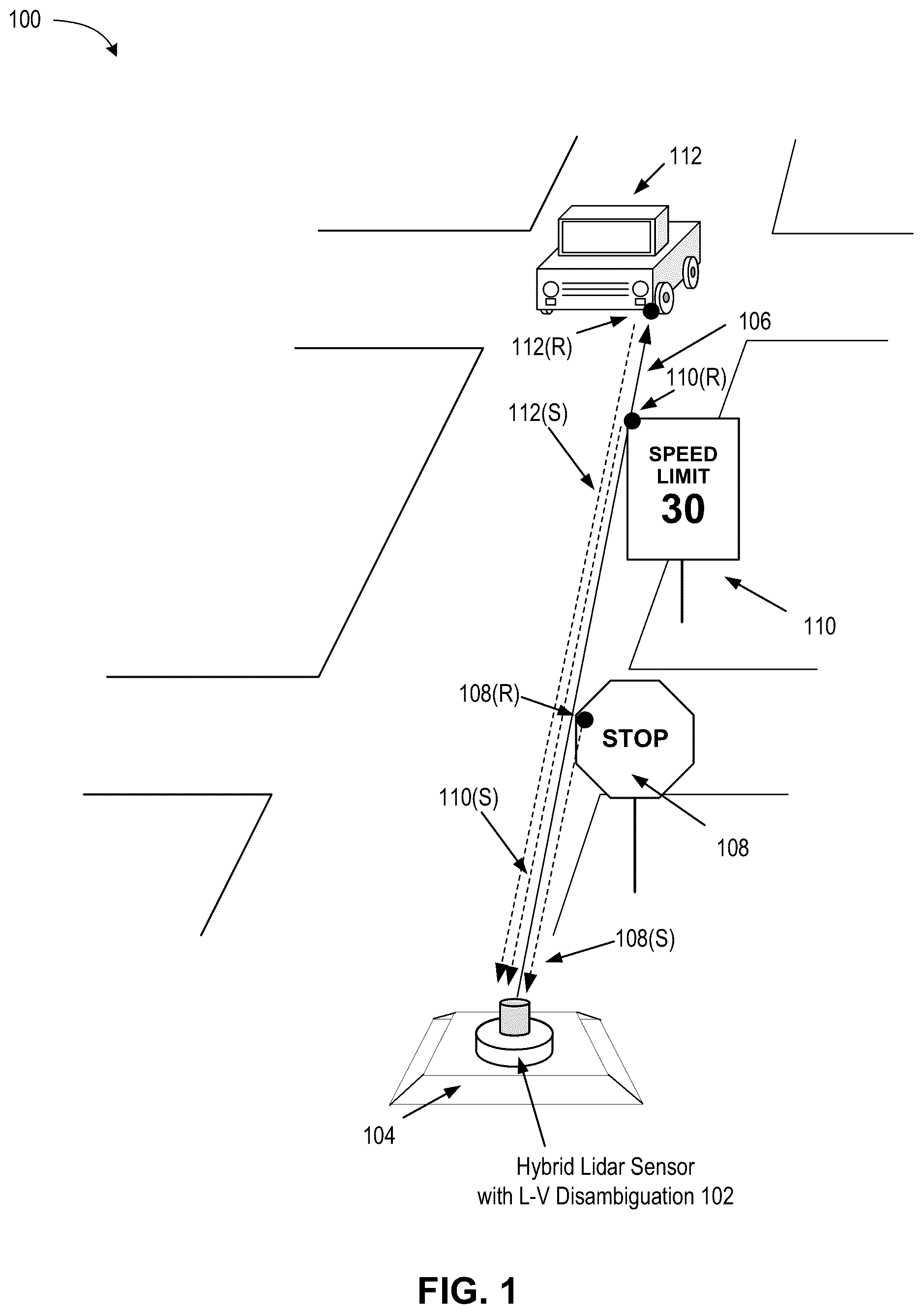 Patent US12504538 — Distance-velocity disambiguation in hybrid light detection and ranging devices — Figure 1