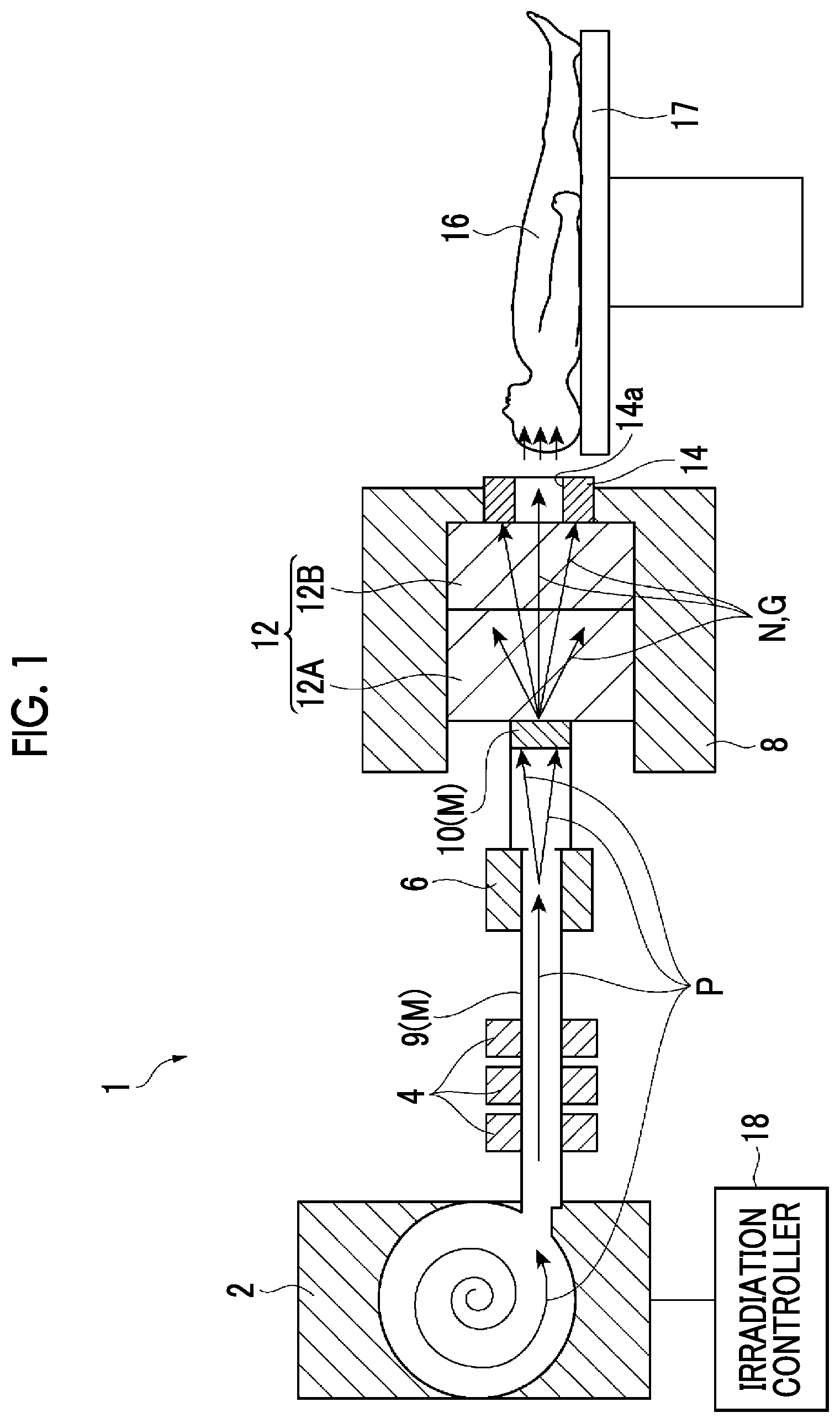 Patent US12504548 — Measuring device, measuring method, measuring system, and radiation therapy system — Figure 1
