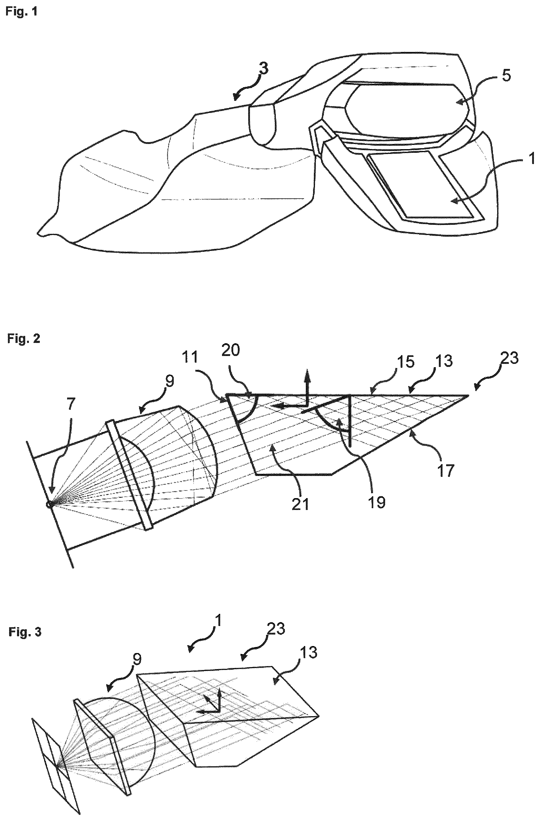 Patent US12504565 — Holographic lighting device — Figure 1