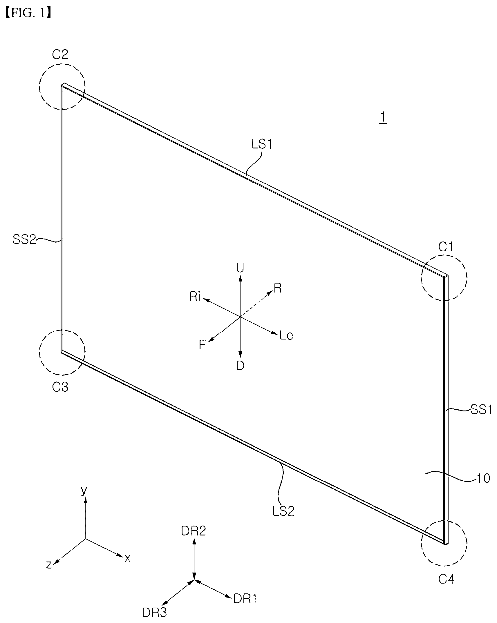 Patent US12504576 — Display device including light-absorbing layer with phosphor for light conversion — Figure 1