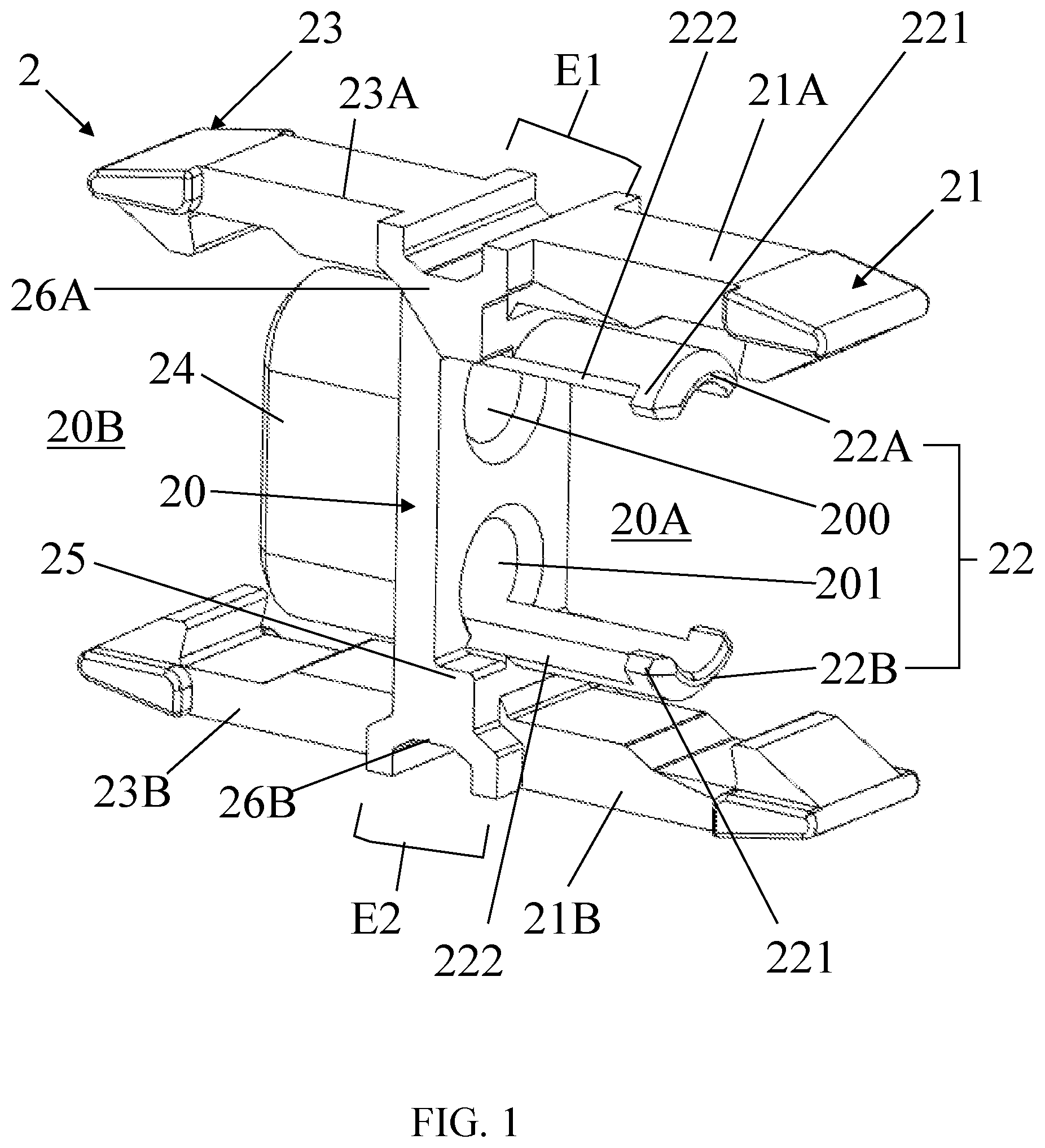 Patent US12504585 — Latch structure and optical receptacle thereof — Figure 1