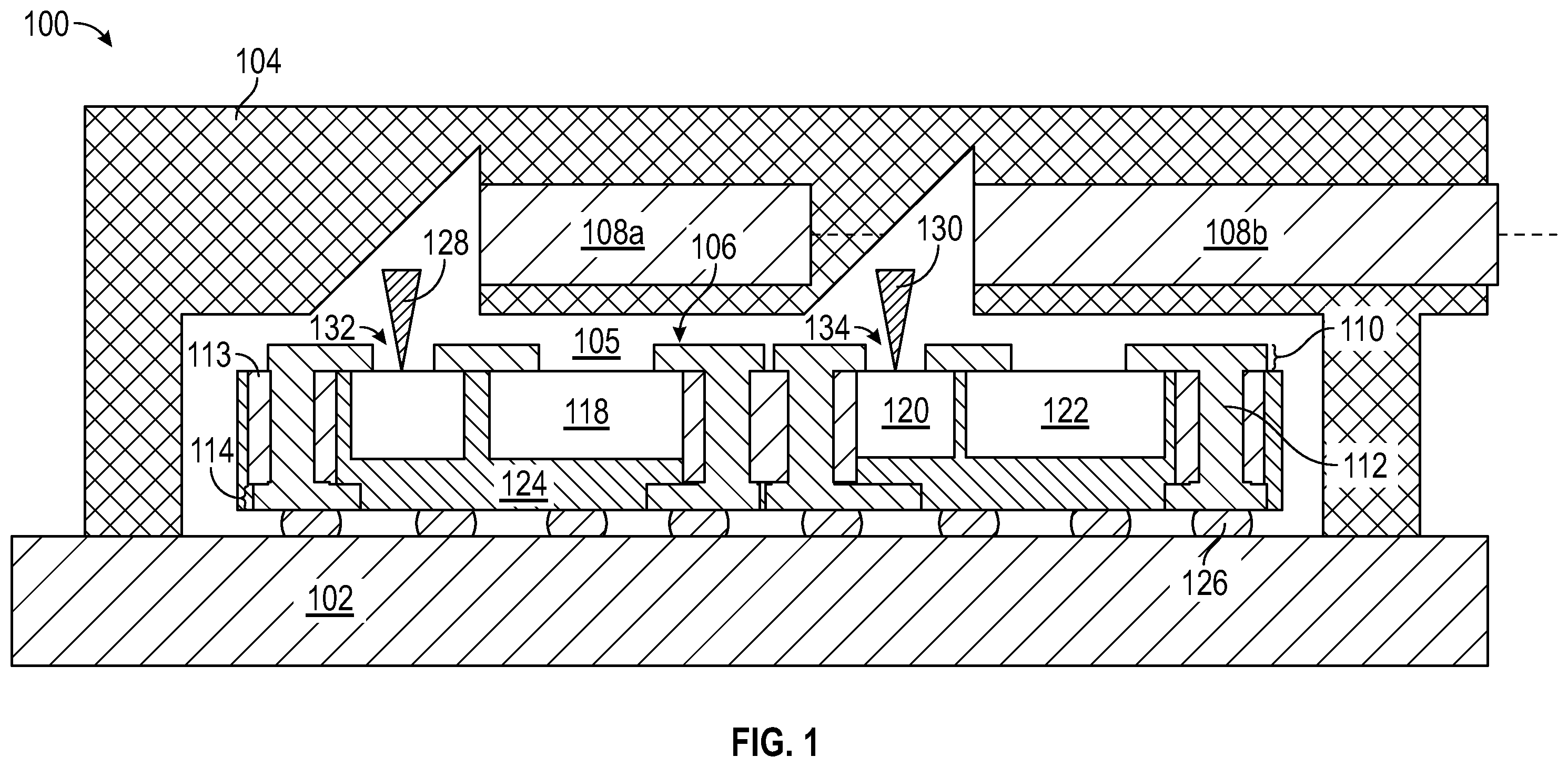 Patent US12504590 — Optical wafer-level package — Figure 1