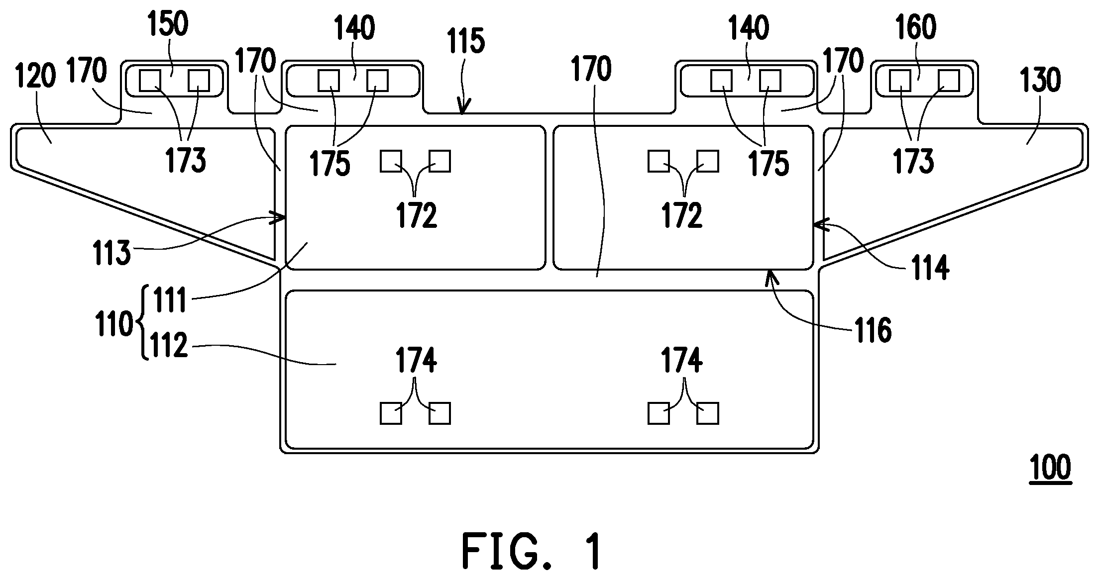 Patent US12504640 — Foldable light-shielding hood and portable electronic device — Figure 1